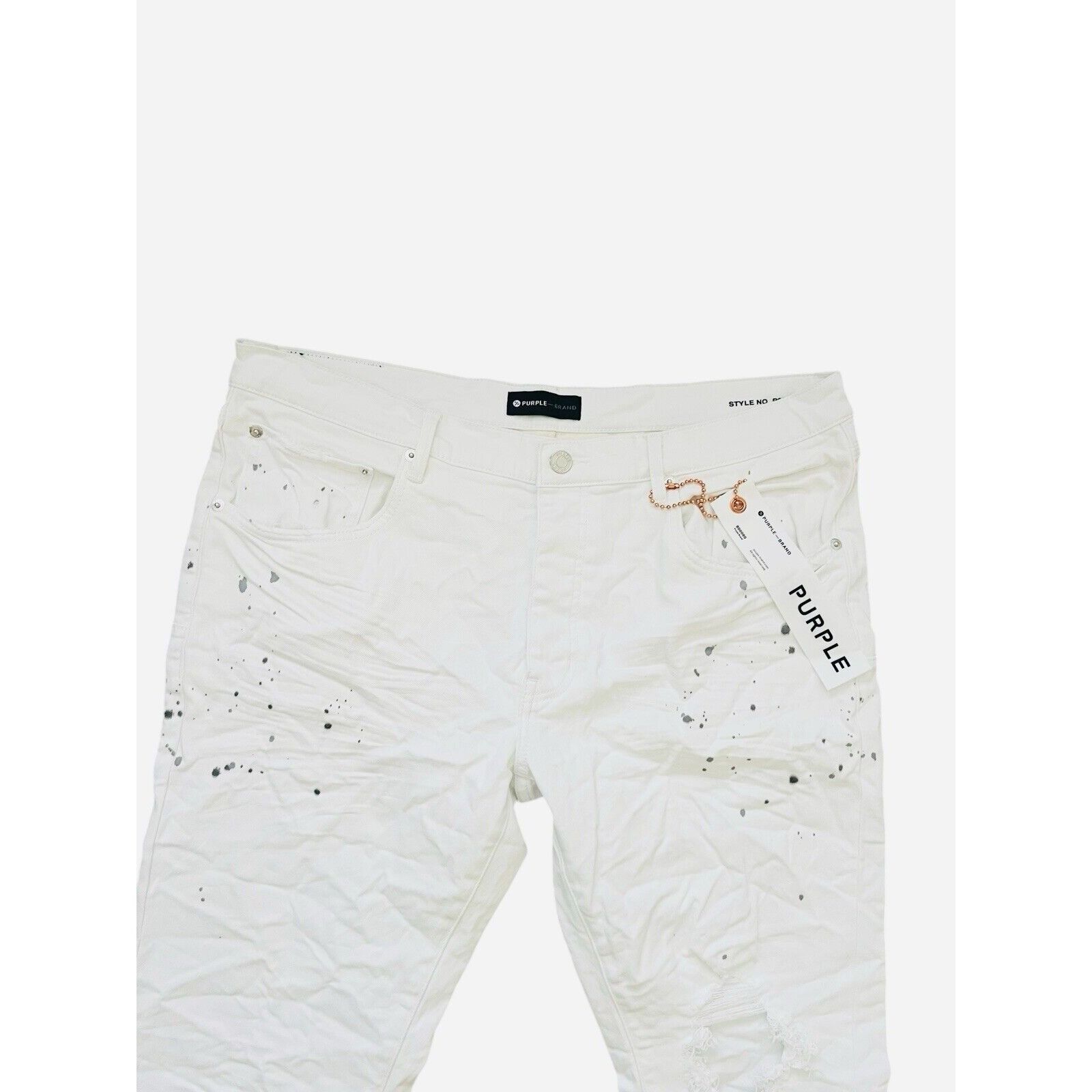 Purple Purple Brand Jeans Mens Slim Fit White P001 Size 40/34 Size US 40 / EU 56 - 2 Thumbnail