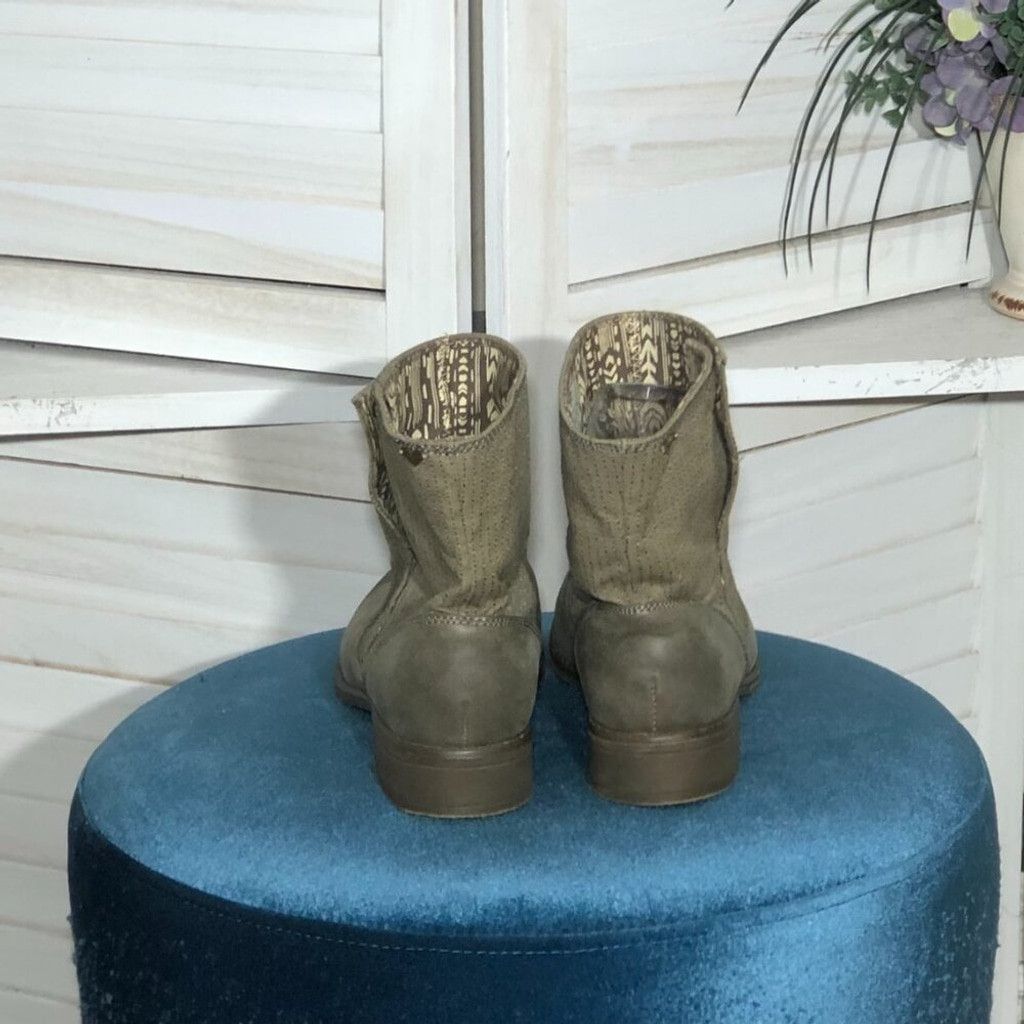 Vintage Roxy ankle boots taupe canvas leather rubber sole vintage 7 Size US 7 / IT 37 - 4 Thumbnail