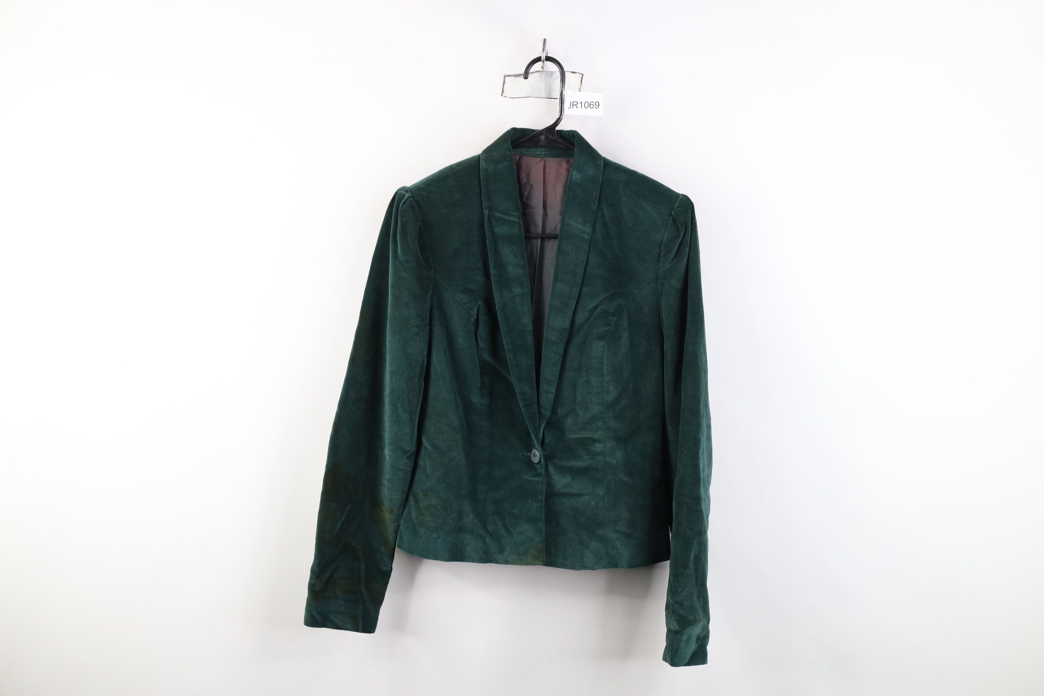 Vintage Vintage 50s 60s Streetwear Velour Blazer Jacket Green USA Size M / US 6-8 / IT 42-44 - 1 Thumbnail