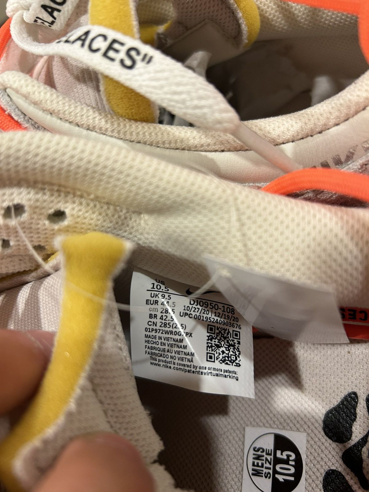 Nike × Off-White Nike Dunk Low Off-White Lot 11 Size US 10.5 / EU 43-44 - 8 Thumbnail