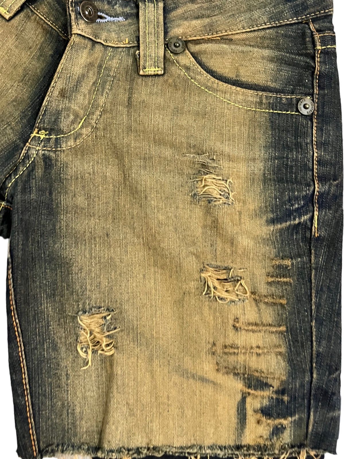 Vintage Rowers Short Distressed Denim Size 29" - 5 Thumbnail