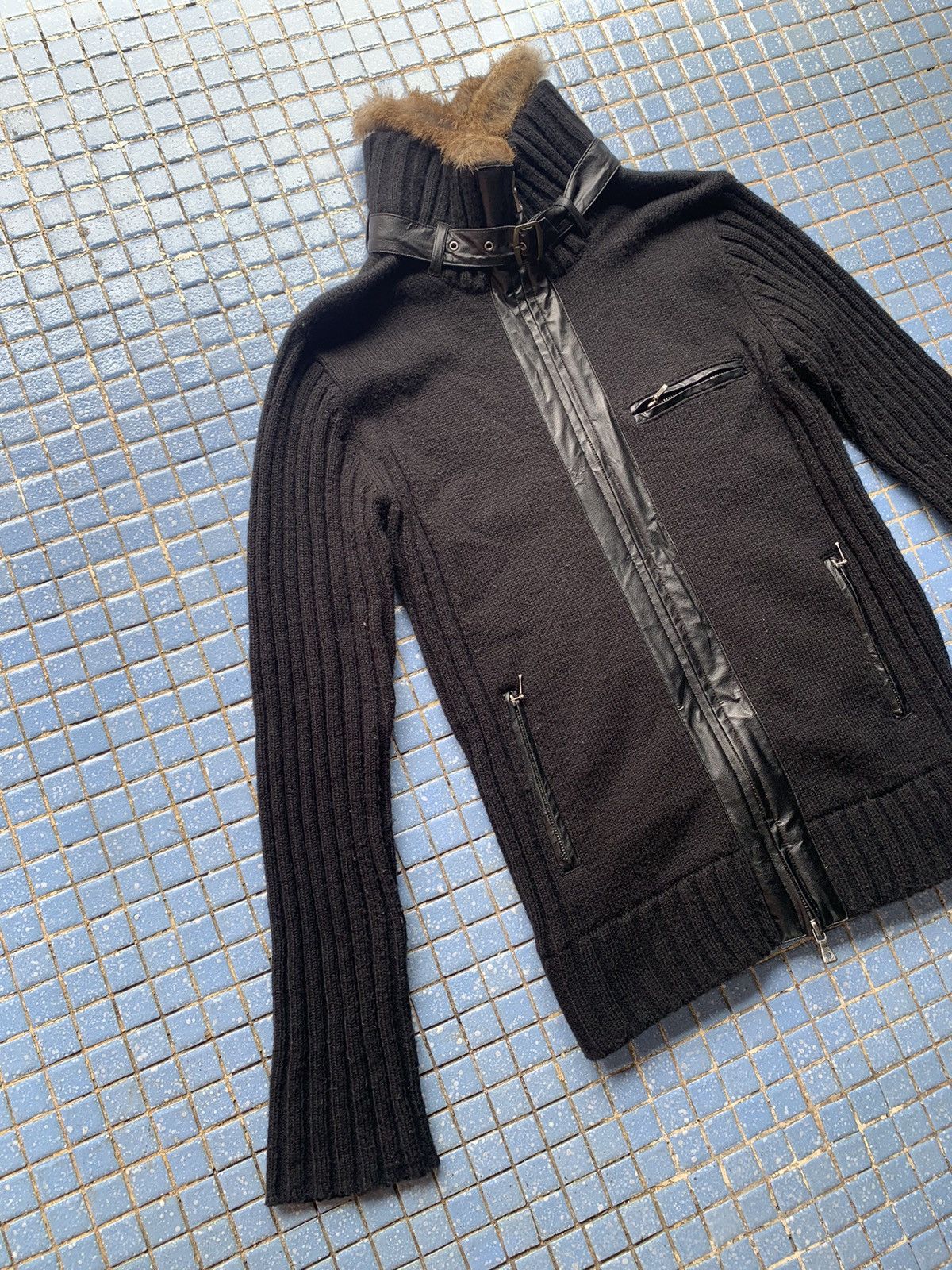 If Six Was Nine In the attic mink fur jacket/sweater acrylic + wool meterial Size L / US 10 / IT 46 - 3 Thumbnail