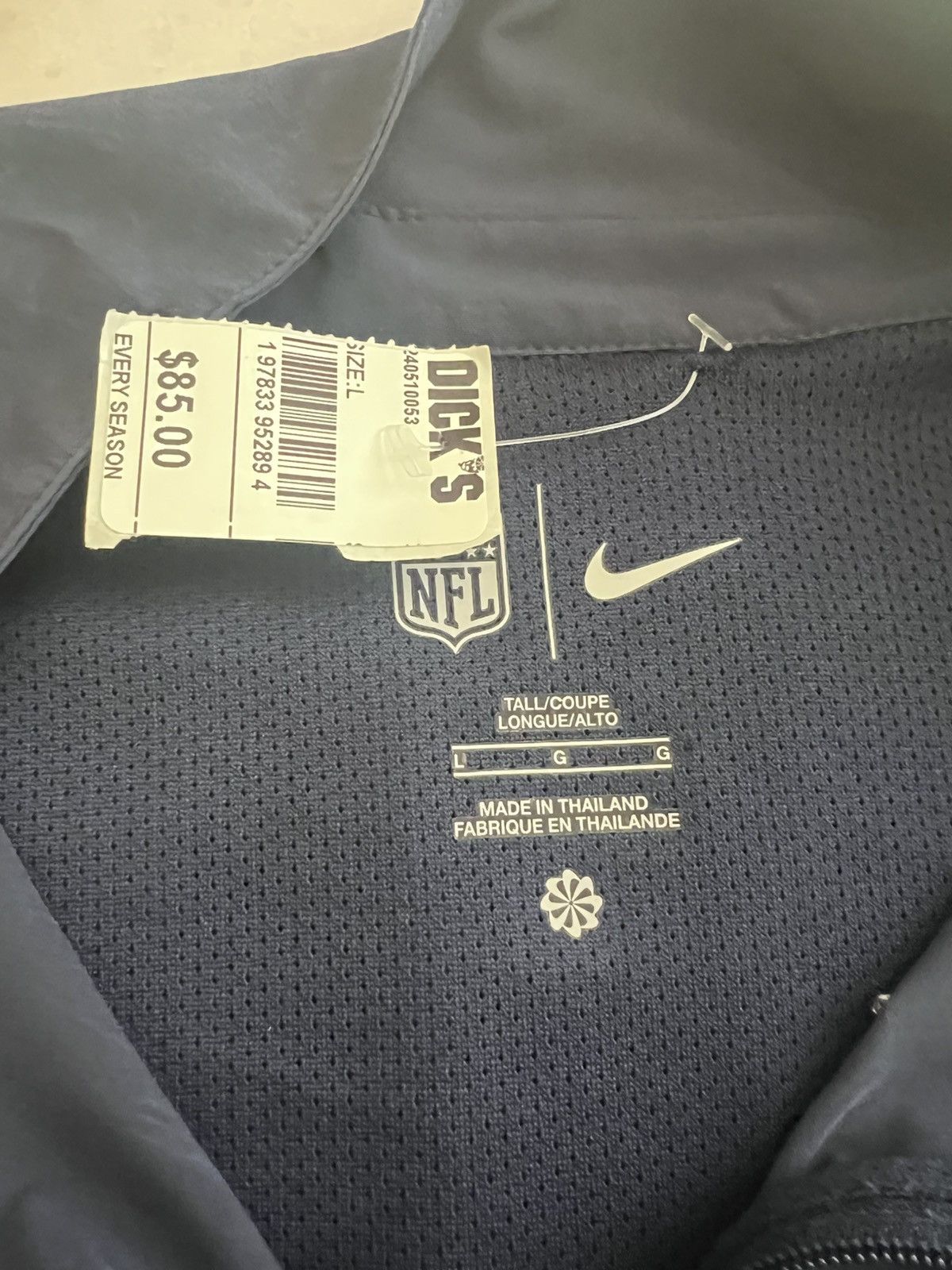 NFL × Nike Nike Dallas Cowboys Windbreaker Short Sleeve Navy Jacket Size US L / EU 52-54 / 3 - 4 Thumbnail
