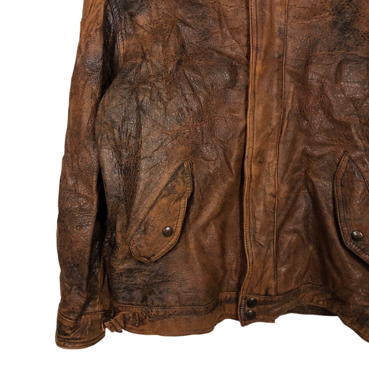 Japanese Brand 📌Vintage Fly Bomber Leather Jacket Freetime Issey Miyake Size US M / EU 48-50 / 2 - 5 Thumbnail