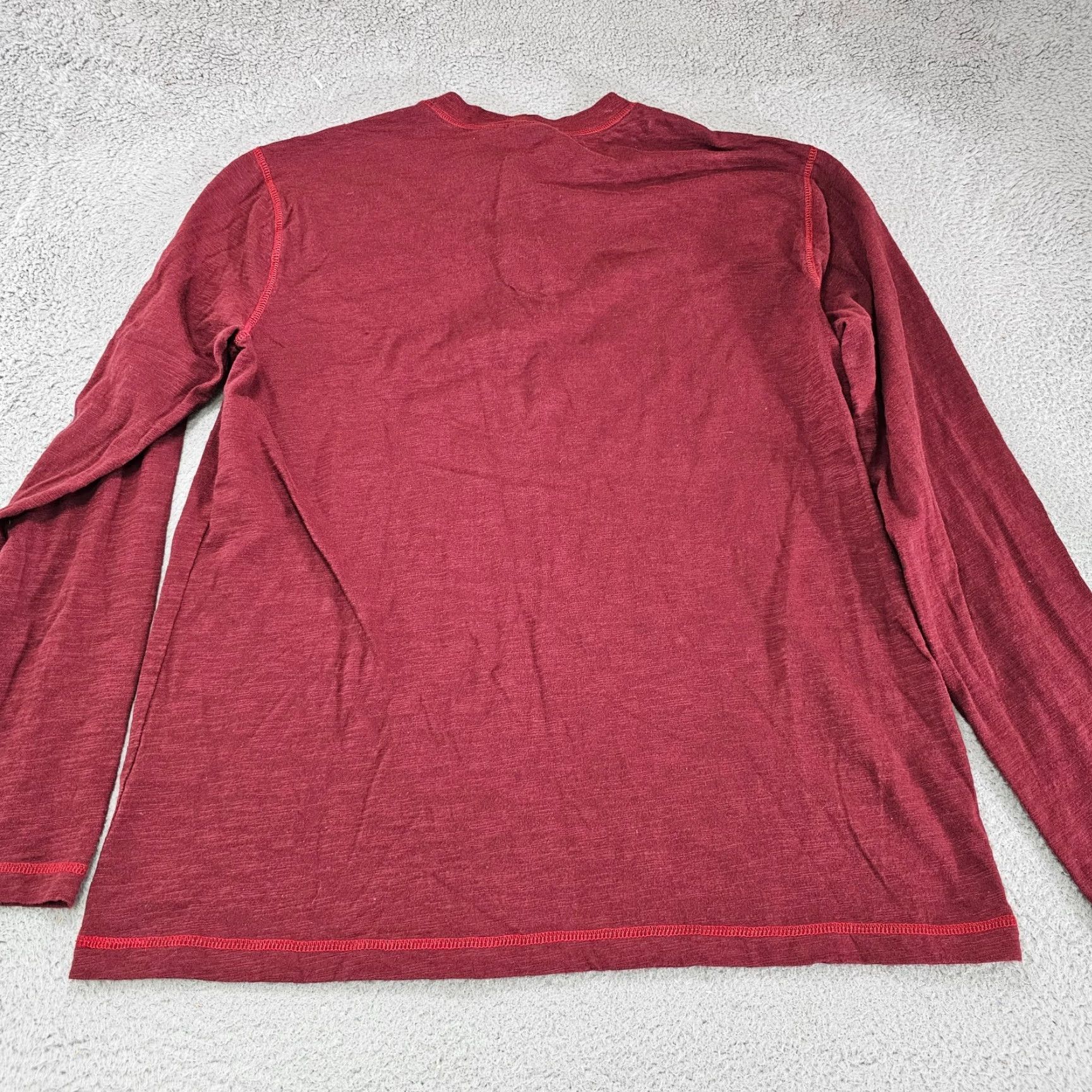 Vintage Cabela's Shirt Mens Large Red Henley Knit Long Sleeve Cotton Pullover Sweatshirt Size US L / EU 52-54 / 3 - 5 Thumbnail