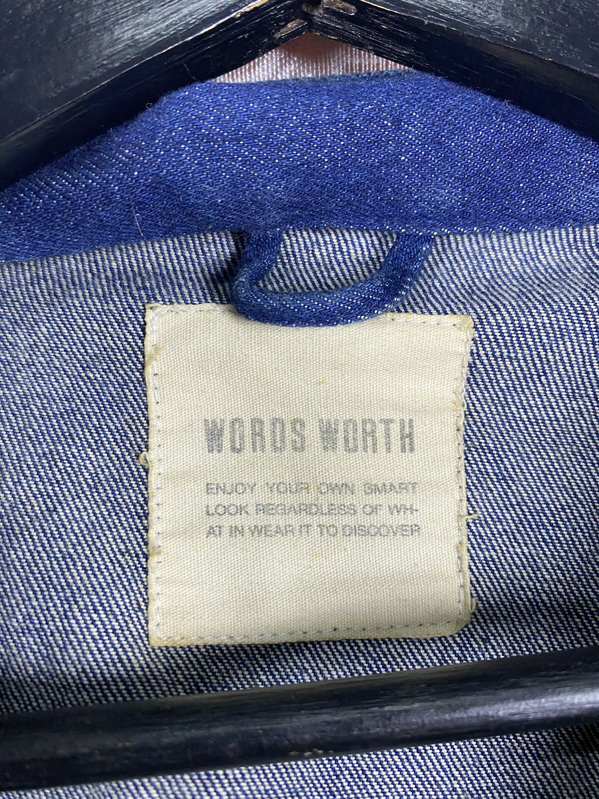 Japanese Brand Vintage WORDS WORTH Denim Cropped Jacket Blue Zipper Utility Size M / US 6-8 / IT 42-44 - 10 Thumbnail