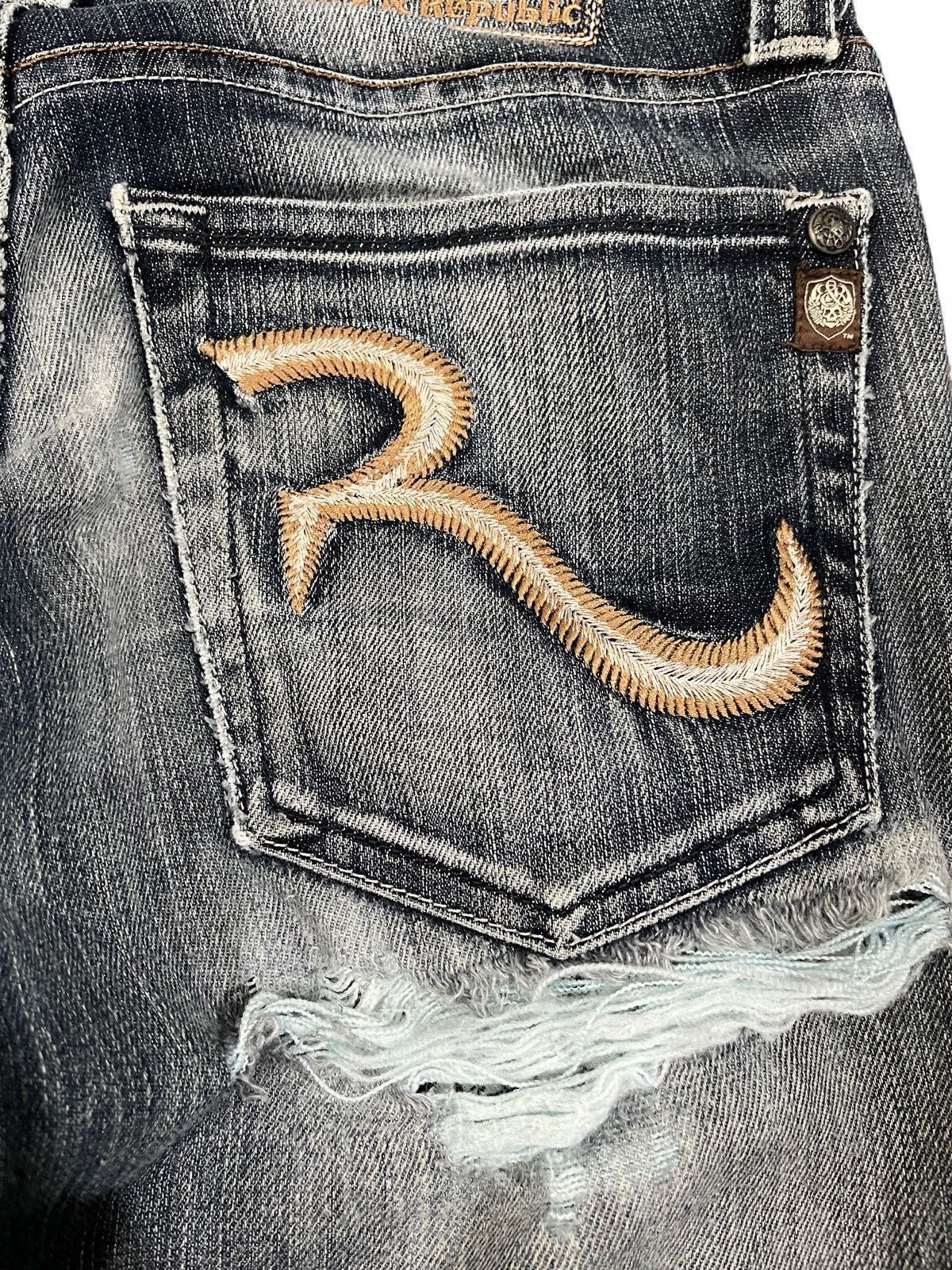 Rock & Republic Vintage Rock and Republic Flare Distressed Denim Size US 29 - 7 Thumbnail