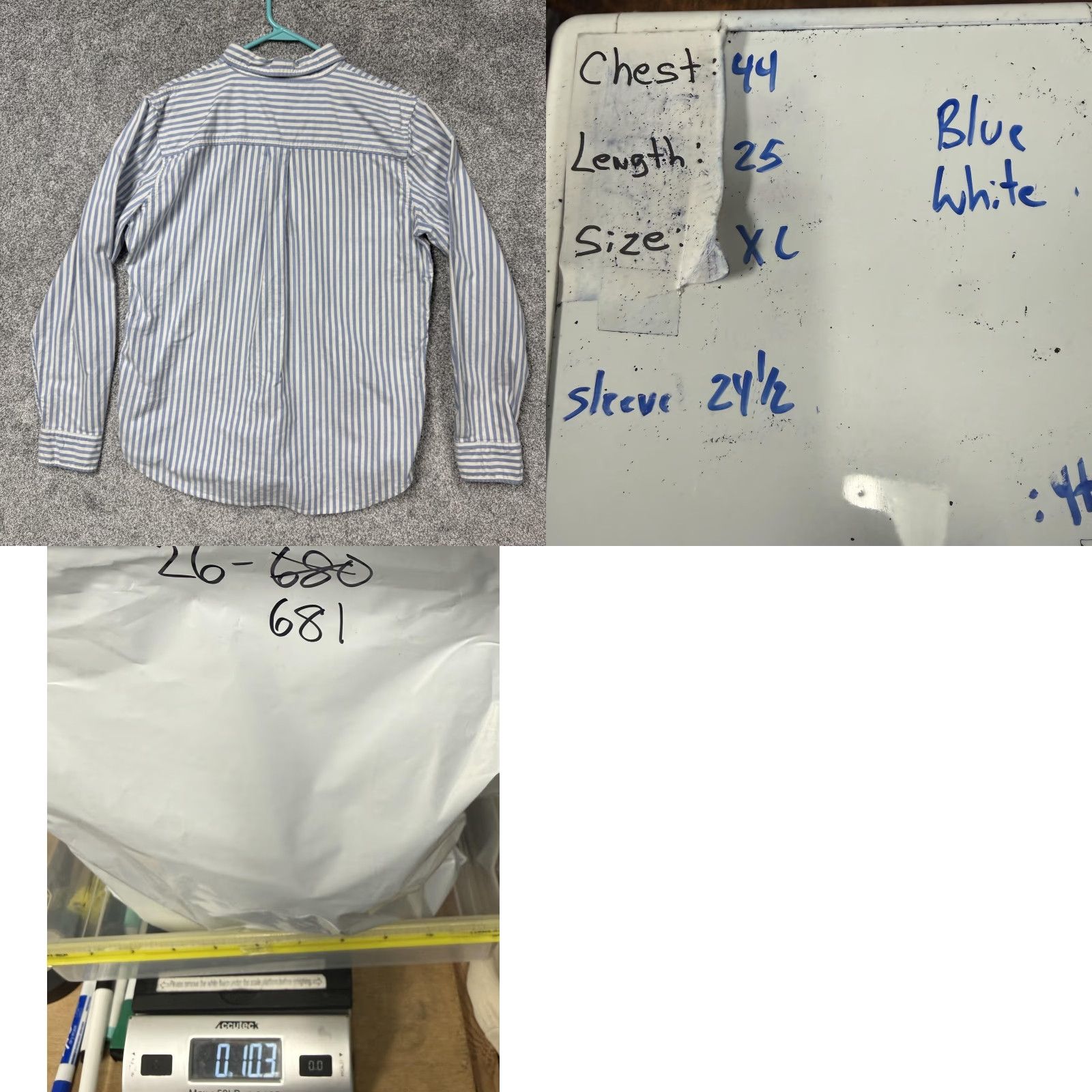 Vintage VINTAGE Polo Jeans Co Shirt Mens XL Striped Blue White Button-Up, Button-Down Collar, Long Sleeve, Casual Preppy, 100% Cotton Size US XL / EU 56 / 4 - 8 Thumbnail