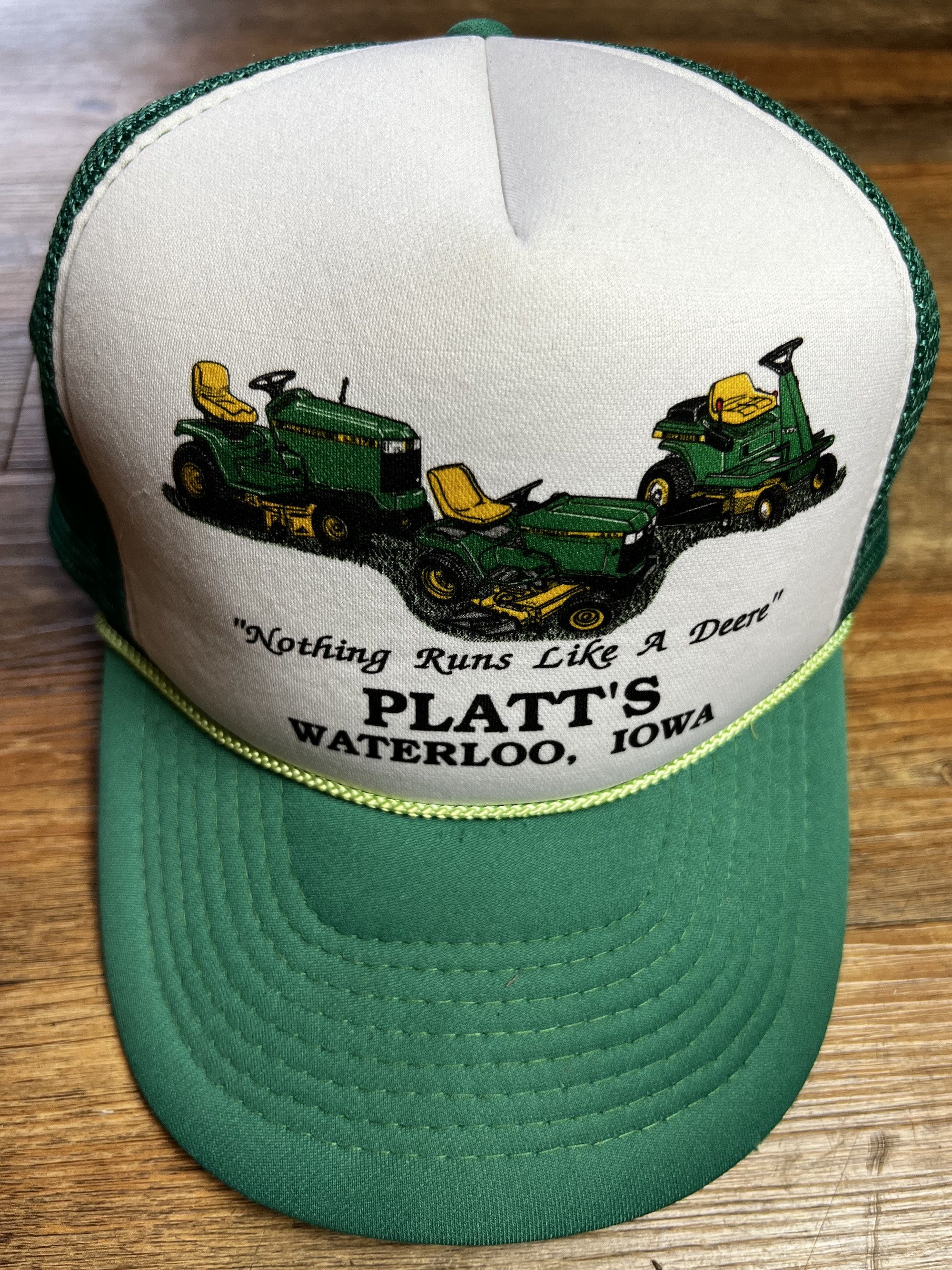 John Deere 80's John Deere Regional Snapback Hat Platt's Waterloo Iowa Size ONE SIZE - 2 Thumbnail