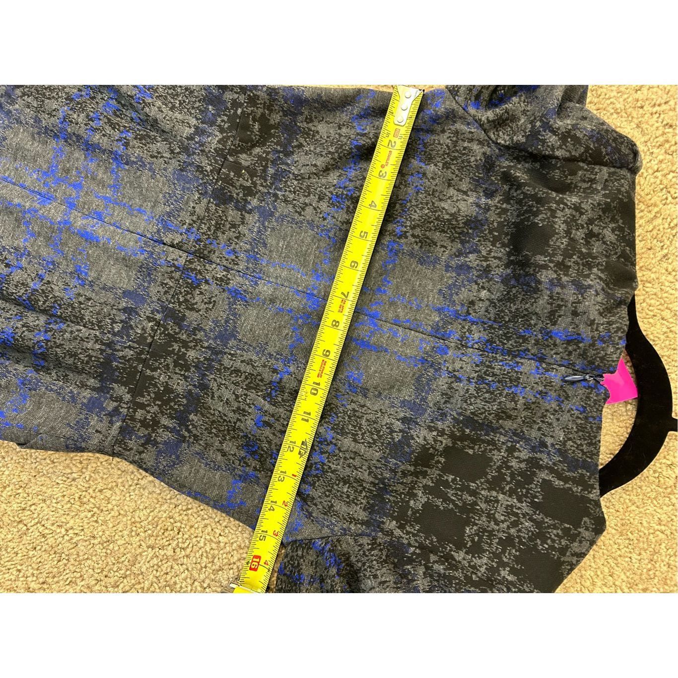 Betsey Johnson Betsey Johnson NWT Short Sleeve Plaid Gray Blue Dress, Sz 4, Size S / US 4 / IT 40 - 7 Thumbnail
