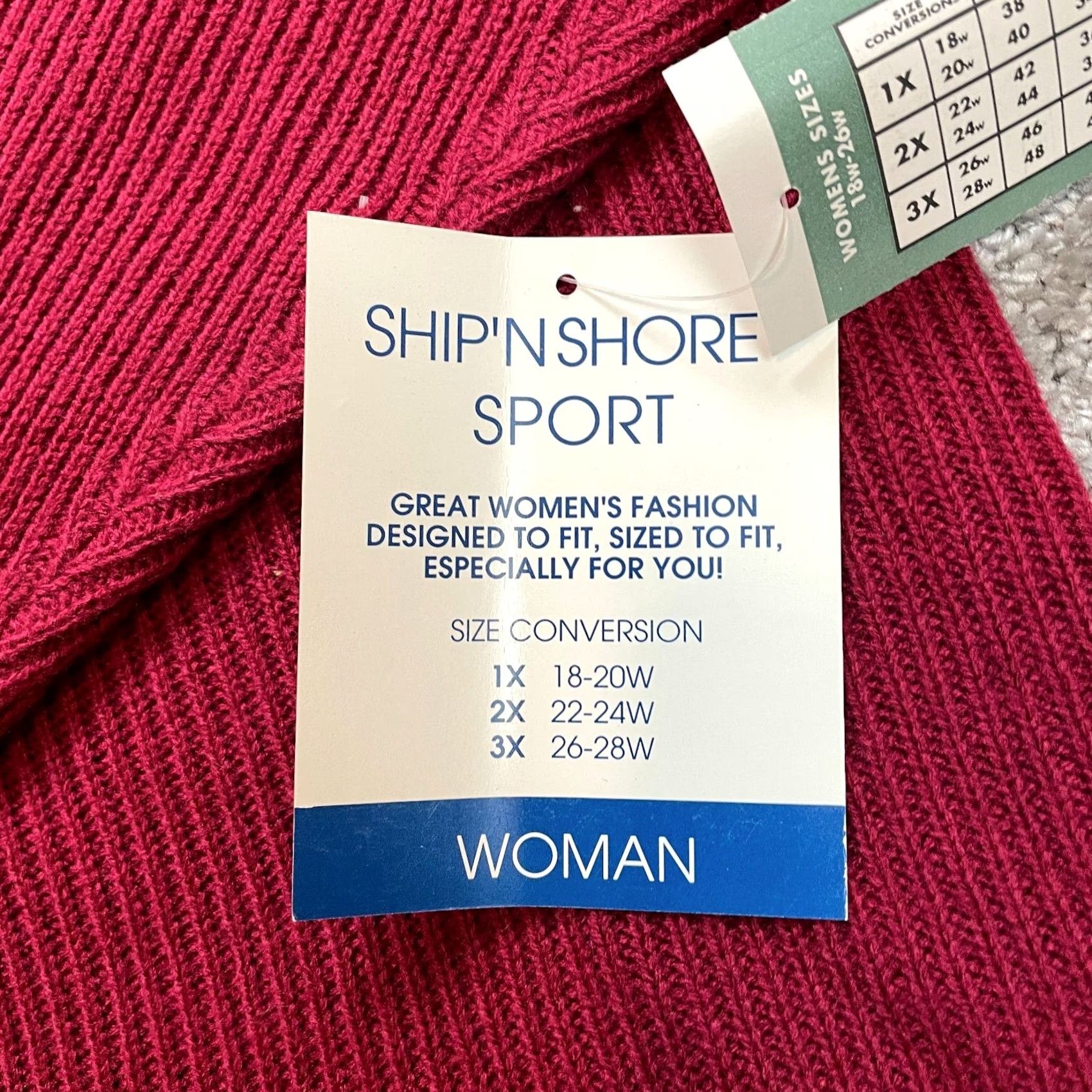 Vintage VINTAGE Ship n Shore Sweater Women Plus 2X Red Knit Pullover Crew Neck Long Sleeve Sports Pattern Warm Casual Holiday Mens? Womens Size XXL / US 16-18 / IT 52-54 - 6 Thumbnail