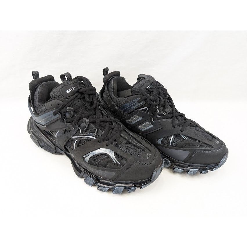 Balenciaga o1rshd1 Track Low-Top Sneakers in Faded Black Size US 12 / EU 45 - 14 Thumbnail
