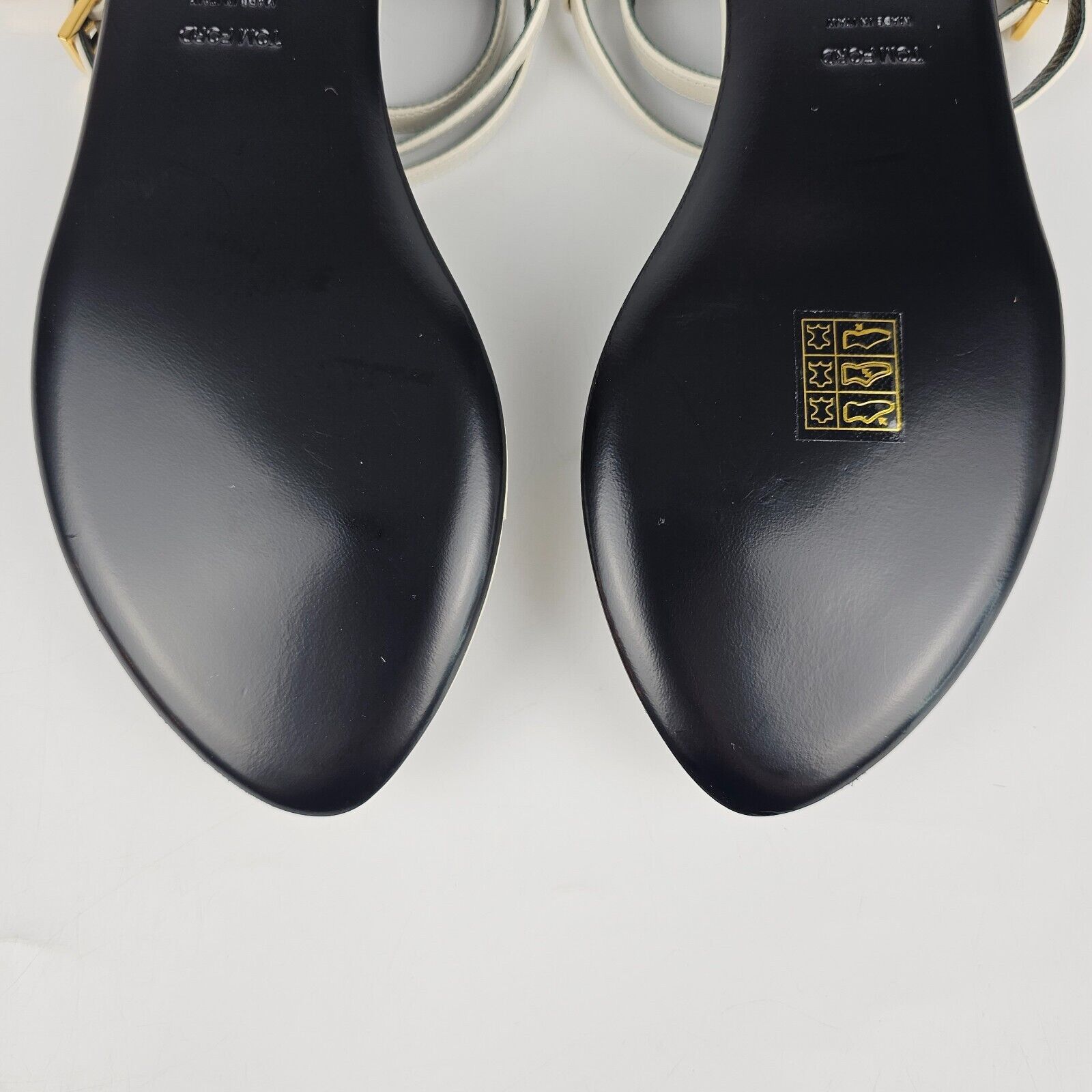 Tom Ford Tom Ford Padlock White Leather Sandals New Size US 7 / IT 37 - 7 Thumbnail
