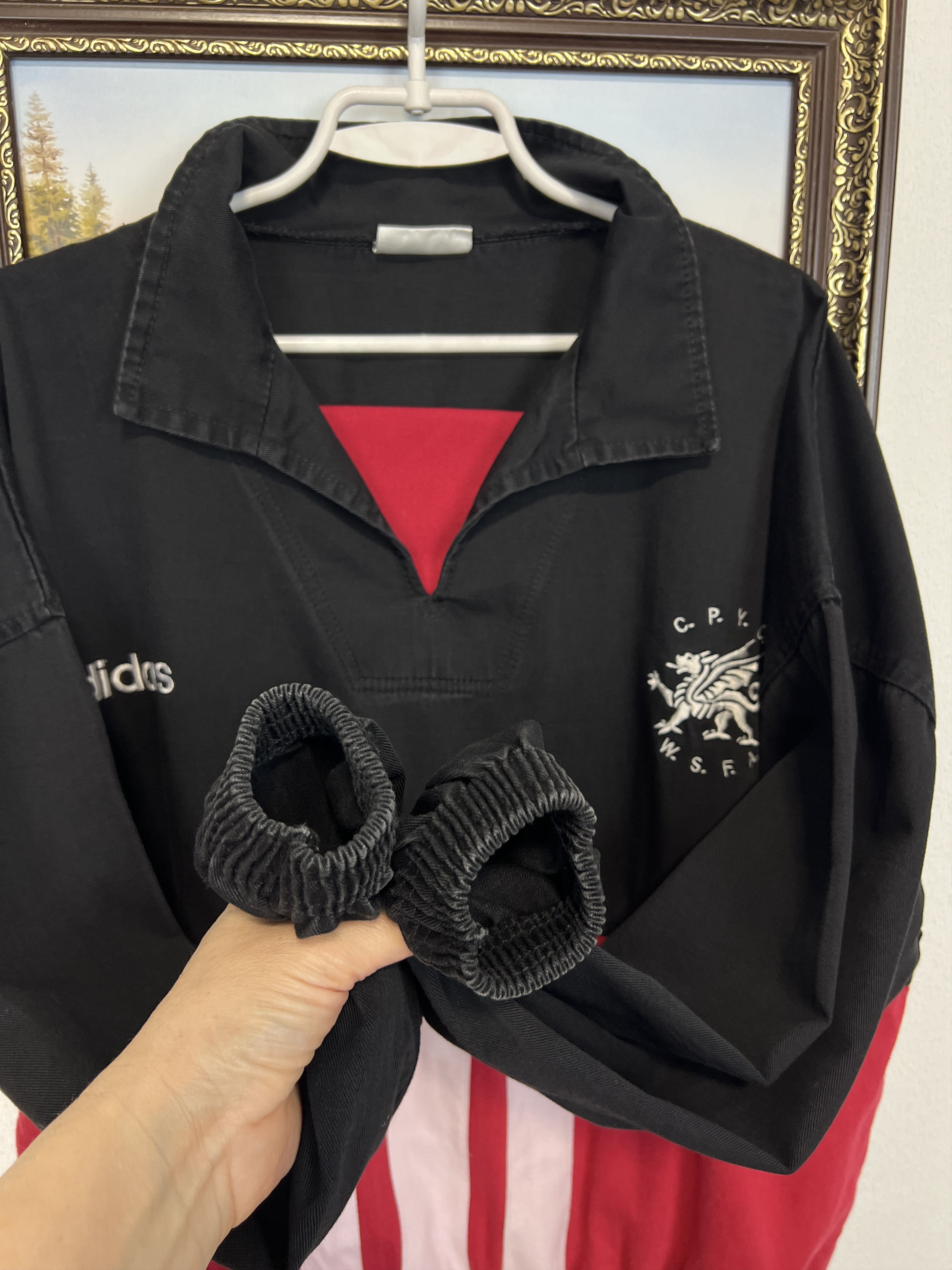 Adidas Vintage Wales National Union Train Jacket Track Top Rare Size US L / EU 52-54 / 3 - 6 Thumbnail