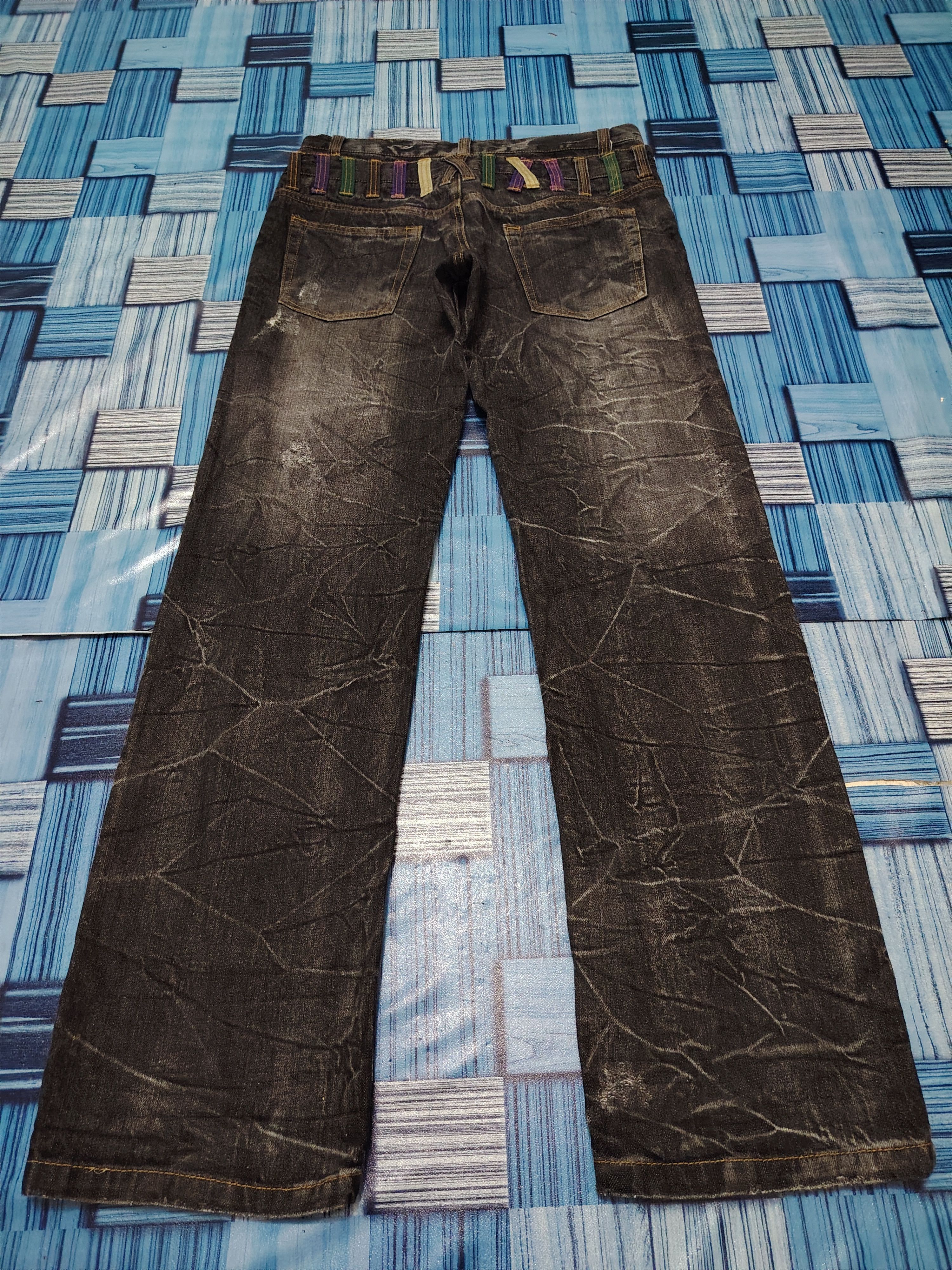 Who Decides War Double Waist Japanese Nylaus Clothing Mudwash Clawmark Sick Size US 32 / EU 48 - 17 Thumbnail