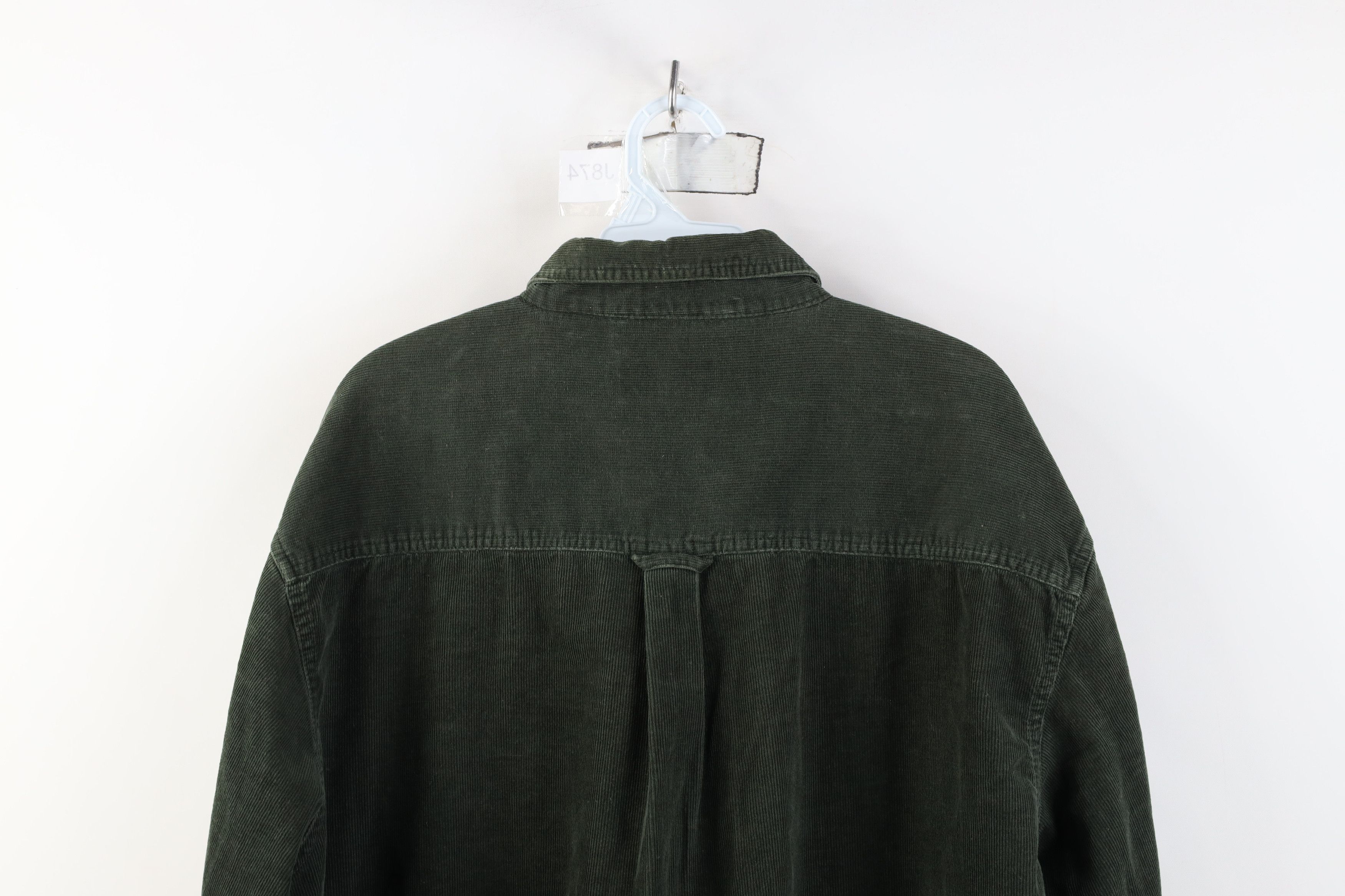 Vintage Vintage 90s Streetwear Collared Button Down Shirt Green Size US XL / EU 56 / 4 - 15 Thumbnail