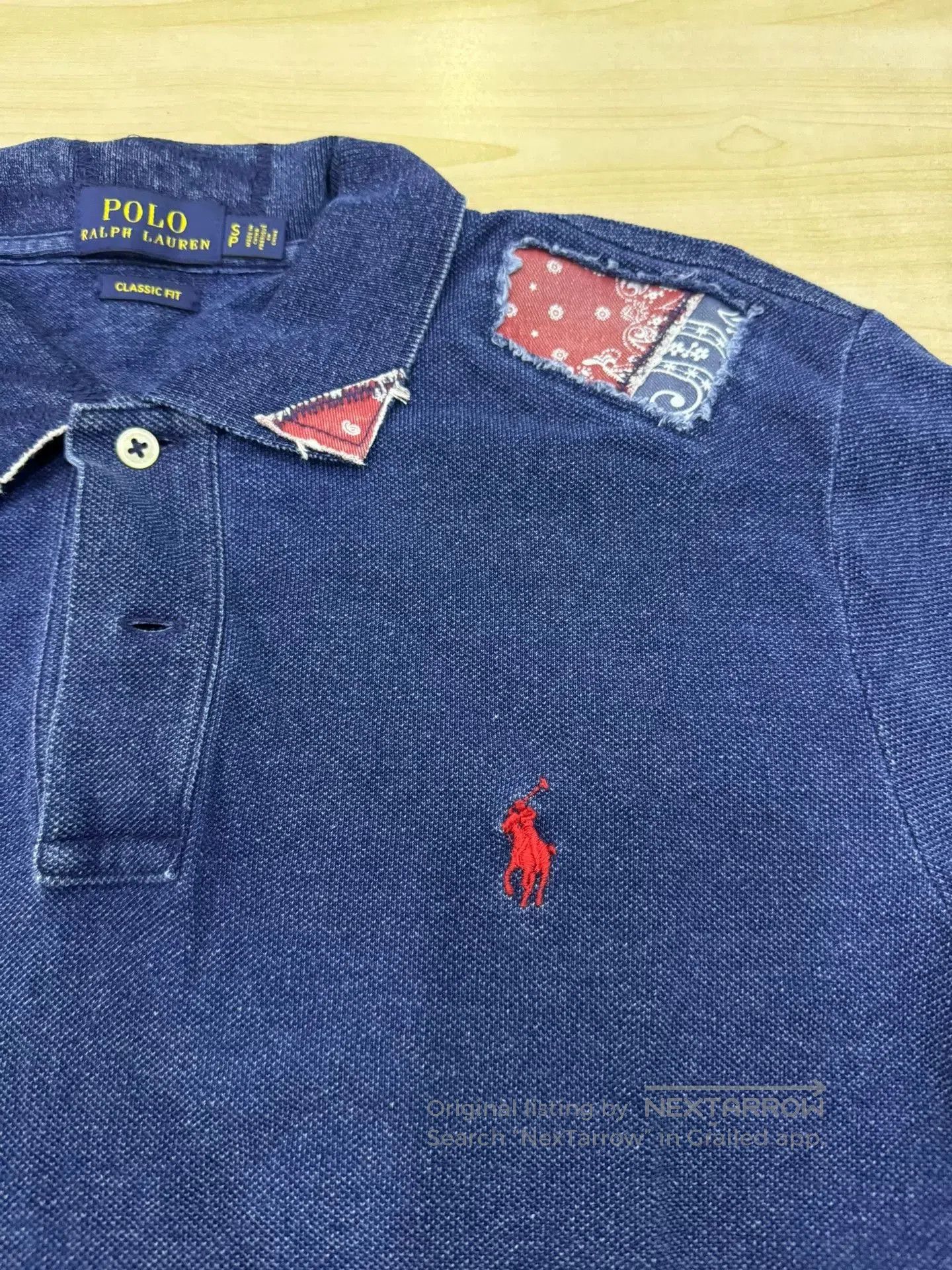 RRL Ralph Lauren rrl short sleeve polo shirt with patches. Size US S / EU 44-46 / 1 - 2 Thumbnail