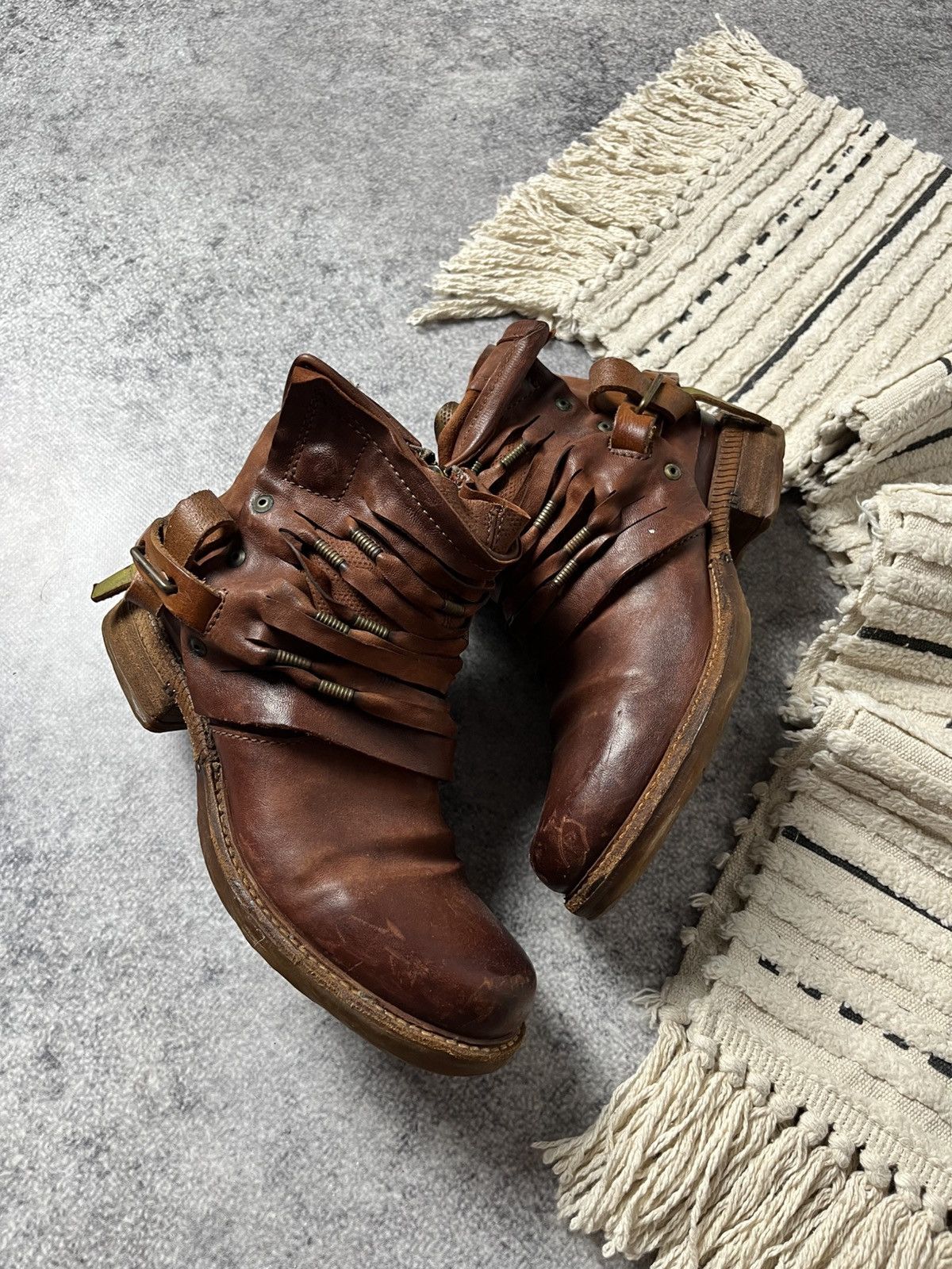 A.S.98 🔥A.S.98 AIRSTEP ANKLE STRAPS LEATHER 90'S BOOTS GUIDI VIBE Size US 6.5 / IT 36.5 - 5 Thumbnail