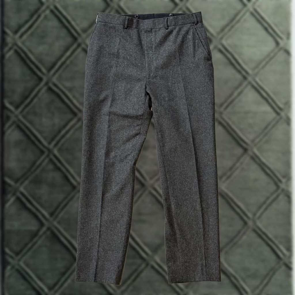 Polo Ralph Lauren VINTAGE Polo Ralph Lauren Pants Wool Cashmere Knit Pleated Straight 34x30 Gray 90s Italy Men's Dress Pants Size US S / EU 44-46 / 1 - 1 Thumbnail