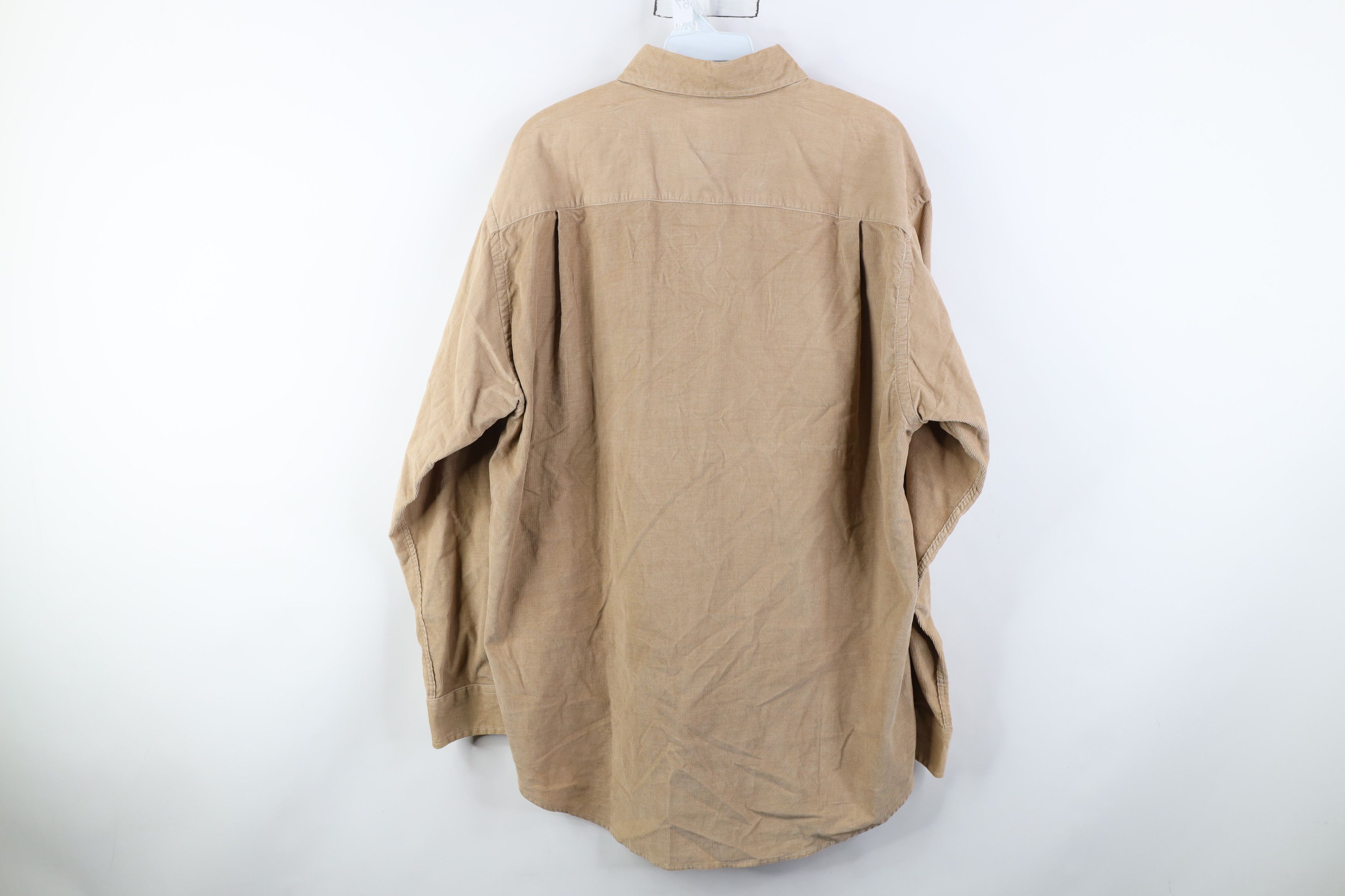 Vintage Vintage 90s Streetwear Collared Button Down Shirt Tan Size US M / EU 48-50 / 2 - 11 Thumbnail