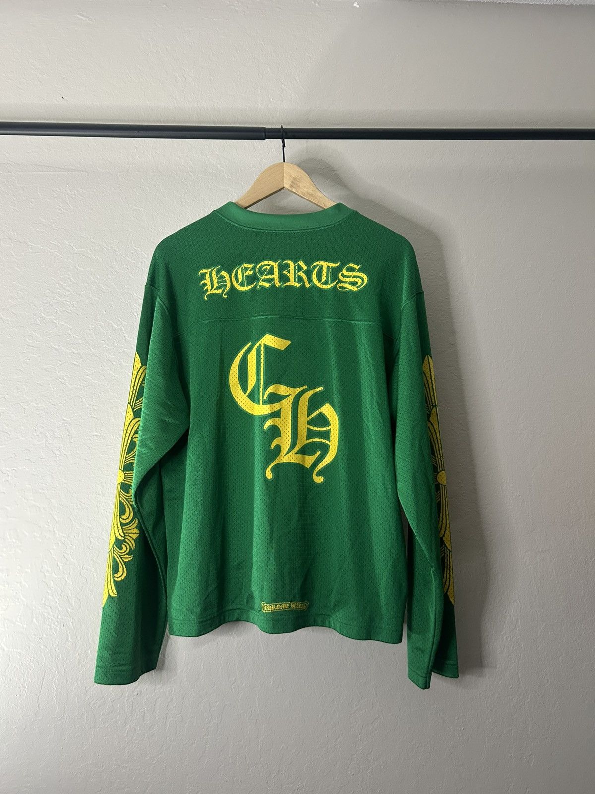 Chrome Hearts Chrome Hearts Green and Yellow Longsleeve Jersey Size US M / EU 48-50 / 2 - 2 Thumbnail