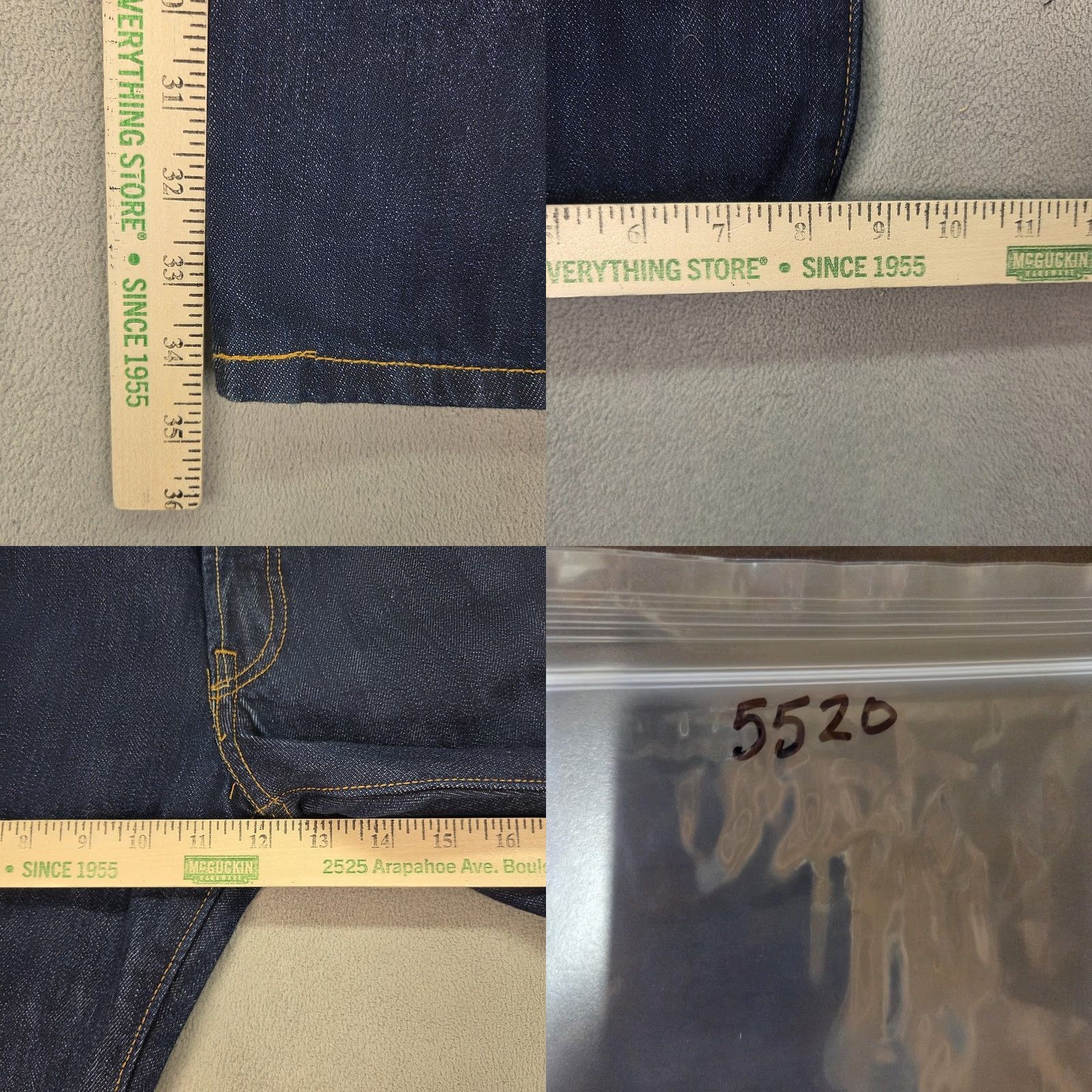 Levi's Levi's 501 Jeans Mens Indigo Blue New With Tags Deadstock 33x36 Denim Button Fly Straight Regular Fit Pockets Vintage: No Size US 33 - 9 Thumbnail