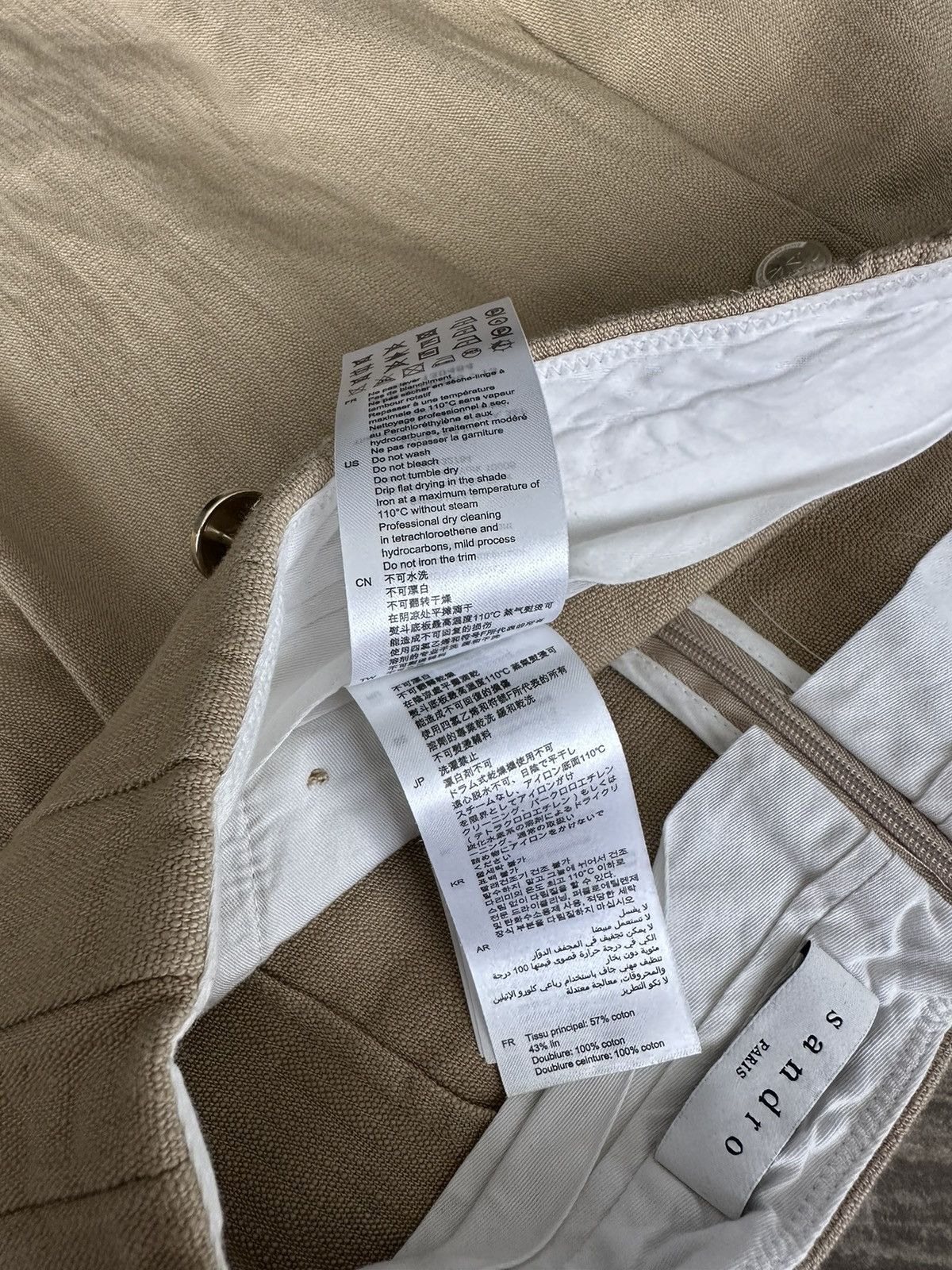 Designer × Sandro 🫧 Sandro Paris Mini Linen Skirt Size 26" / US 2 / IT 38 - 8 Thumbnail