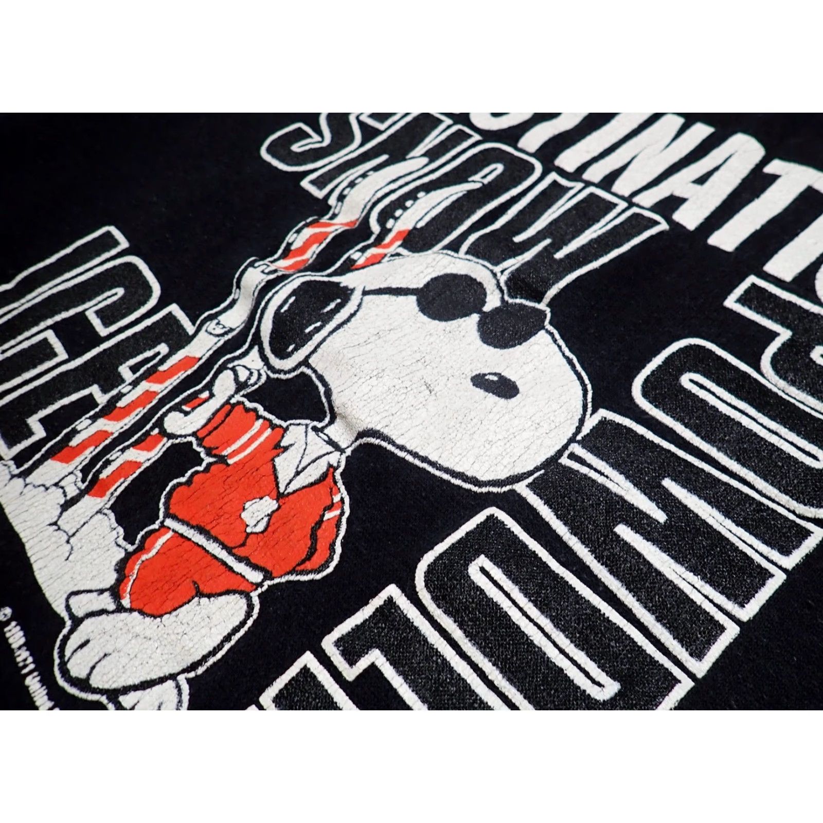 Peanuts Vintage 60s 70s Peanuts Snoopy Sweatshirt Sweatshirt Men’s Large Black Graphic Print Destination Snow Powder Ice Snow Ski Size US L / EU 52-54 / 3 - 3 Thumbnail