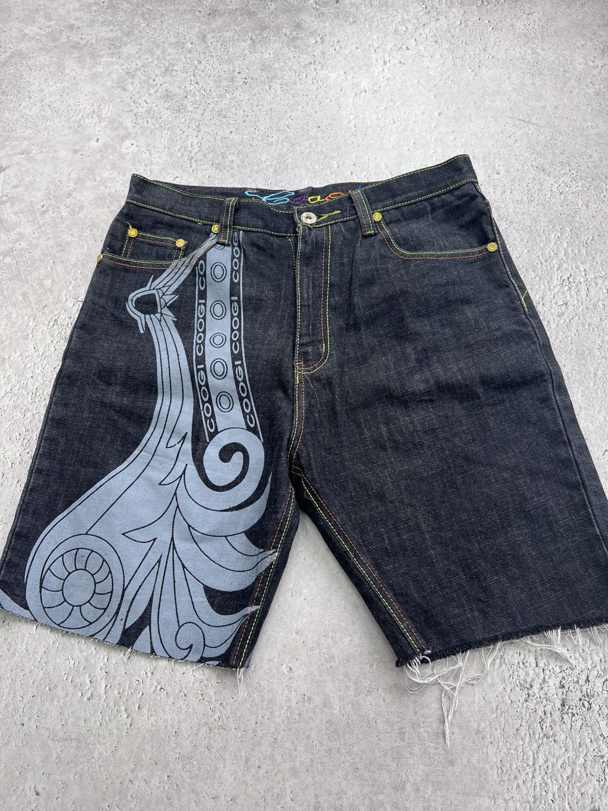 Coogi × Vintage VINTAGE BAGGY COOGI RAP PANTS SHORTS JNCO STYLE DISTRESSED Size US 32 / EU 48 - 1 Thumbnail