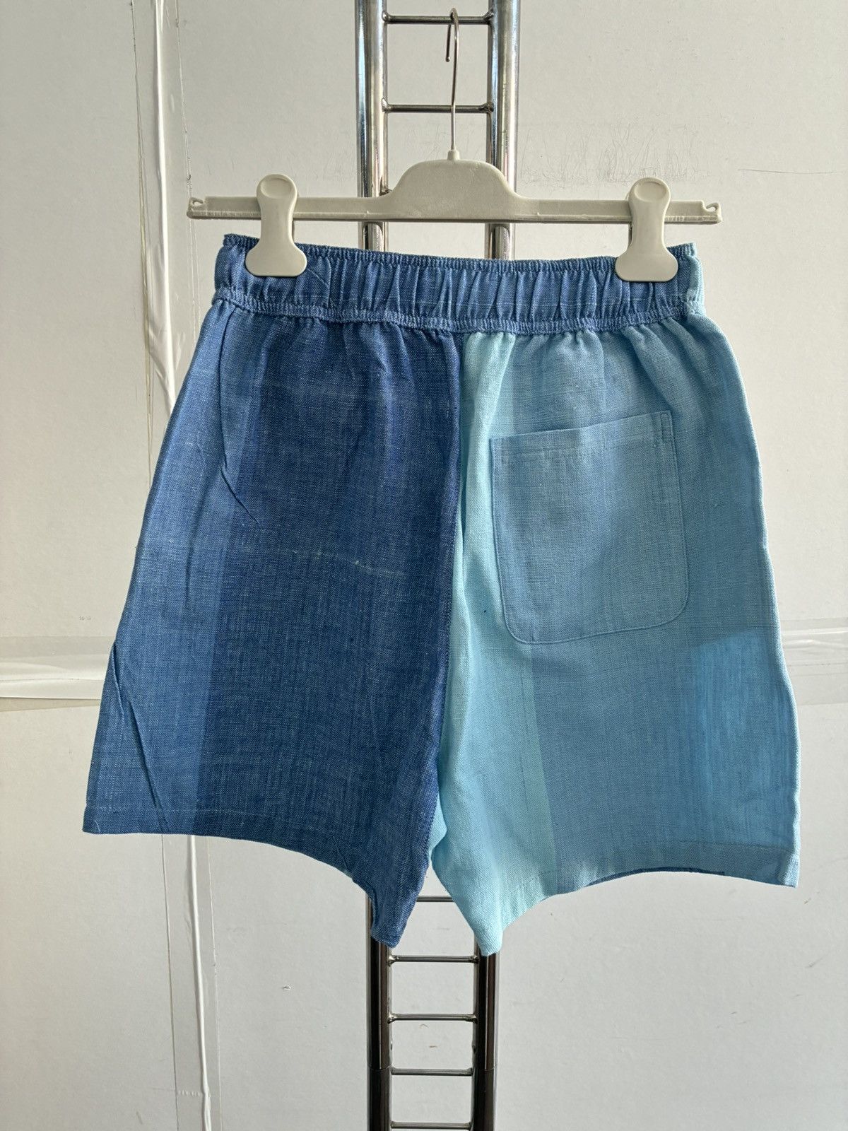 Mr. Saturday Blue Canvas 'Good Luck' Shorts Size US 30 / EU 46 - 3 Thumbnail