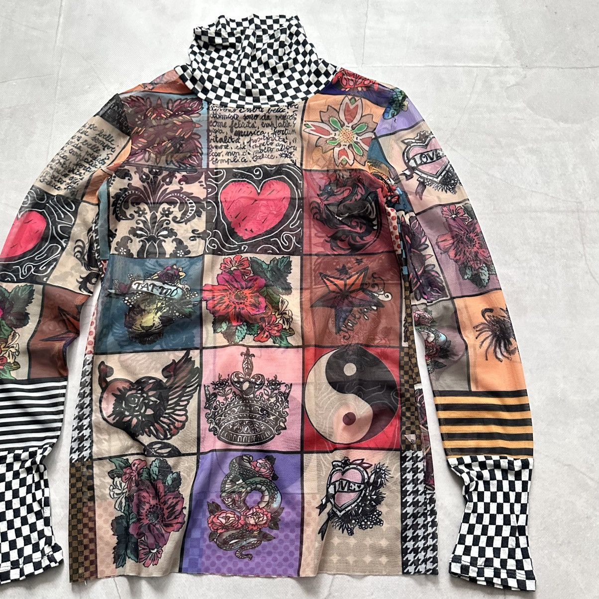 Hysteric Glamour × Undercover Mesh Top Tattoo Long Sleeve T Shirt Sarah Pacini JPG Vibe Size L / US 10 / IT 46 - 2 Thumbnail