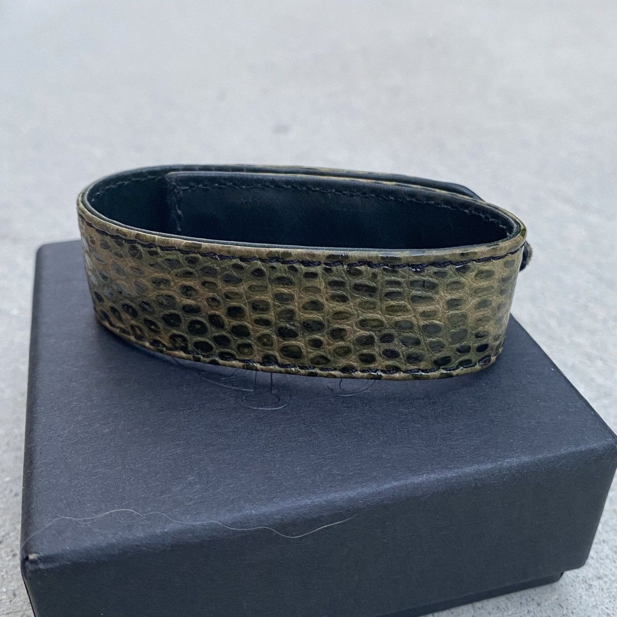 Chrome Hearts Chrome Hearts Green Lizard Skin Star Snap Bracelet Size ONE SIZE - 2 Thumbnail
