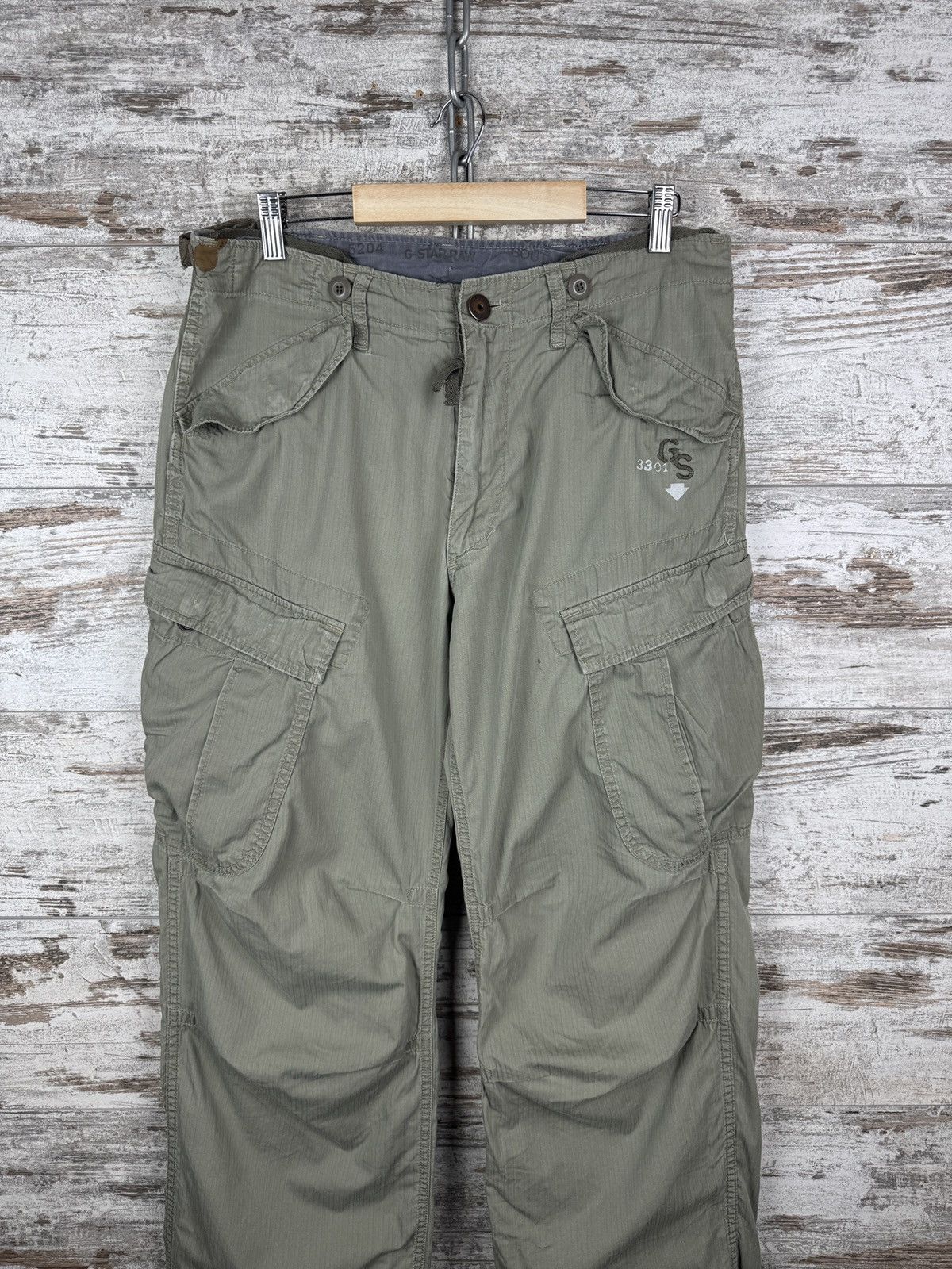 G-Star Mens Vintage G Star Raw cargo pants Y2K avant garde jeans Size US 34 / EU 50 - 2 Thumbnail