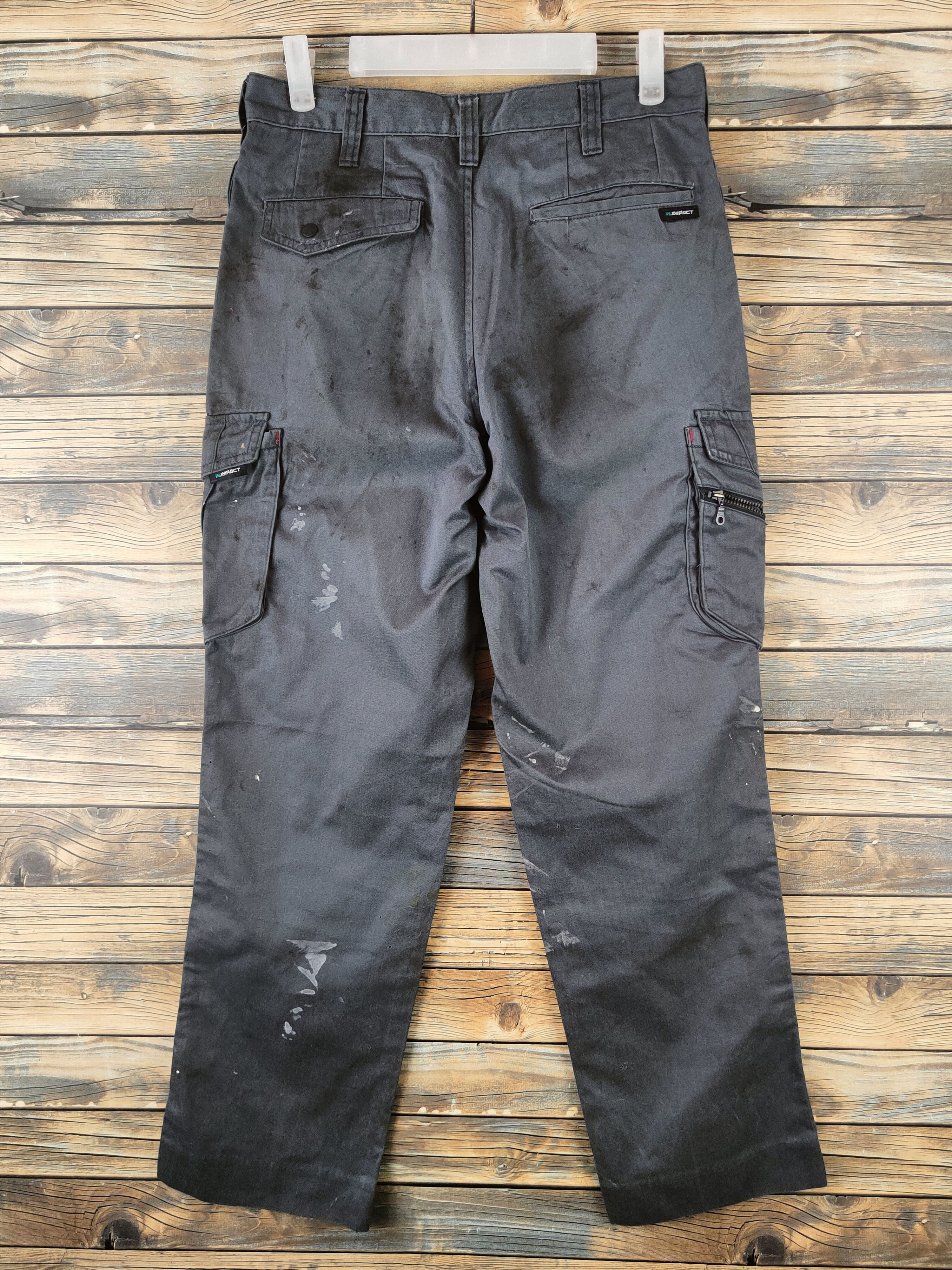 Japanese Brand DL W.impact Dark Gray Multipocket Cargo Pants #46-299 Size US 29 - 7 Thumbnail