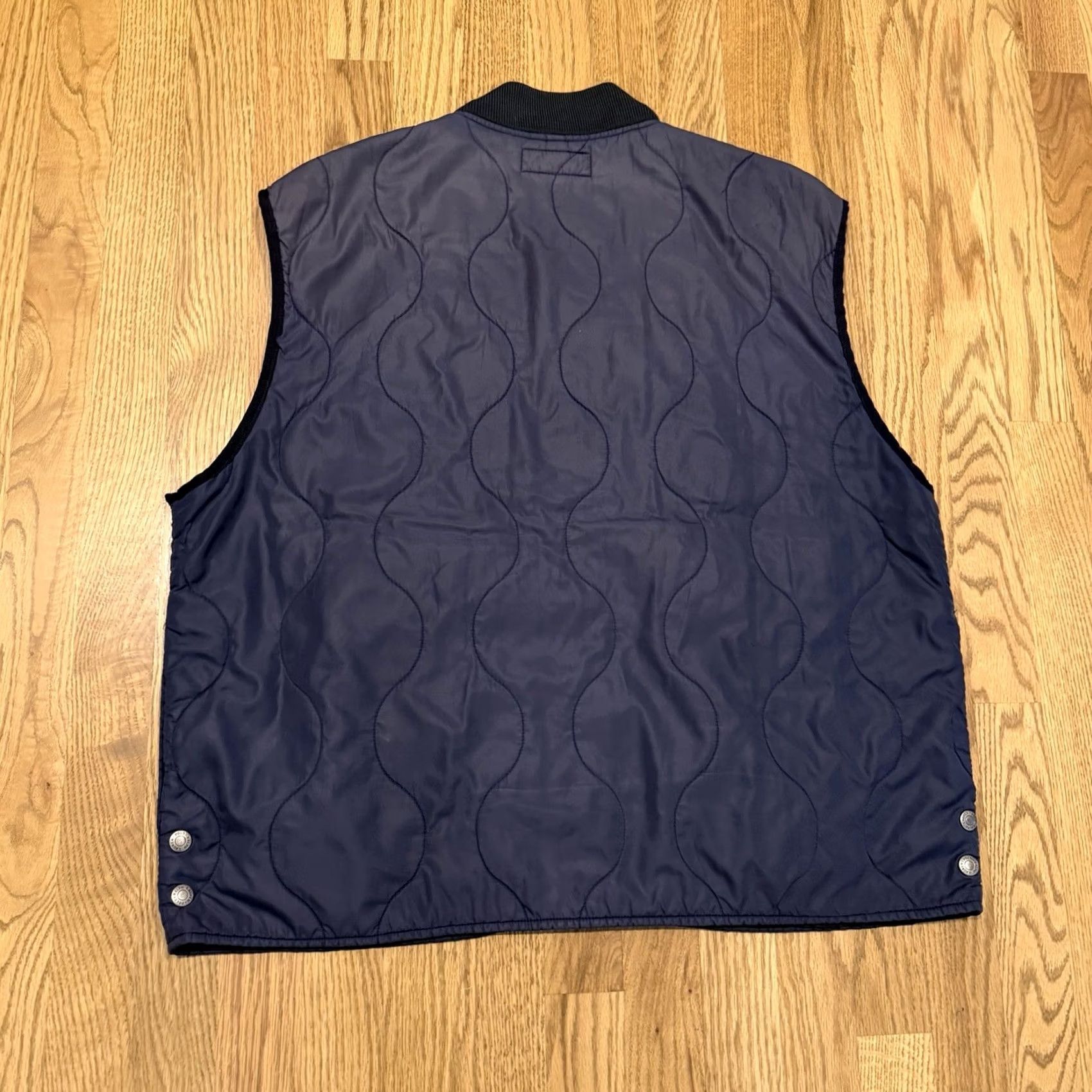 Polo Ralph Lauren Vintage Polo Ralph Lauren Liner Snap Button Vest Mens Large Zip Navy Blue Vtg Jacket Size US L / EU 52-54 / 3 - 2 Thumbnail