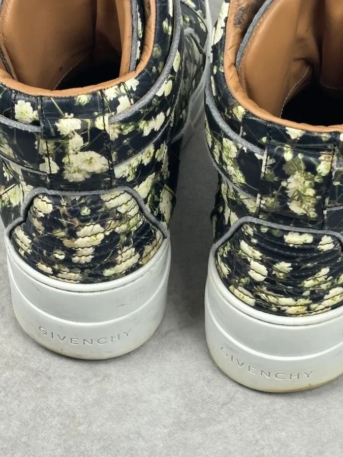 Givenchy SS2015 Givenchy Tyson Black Floral High-Top Sneakers by Riccardo Tisci Size US 10 / EU 43 - 12 Thumbnail