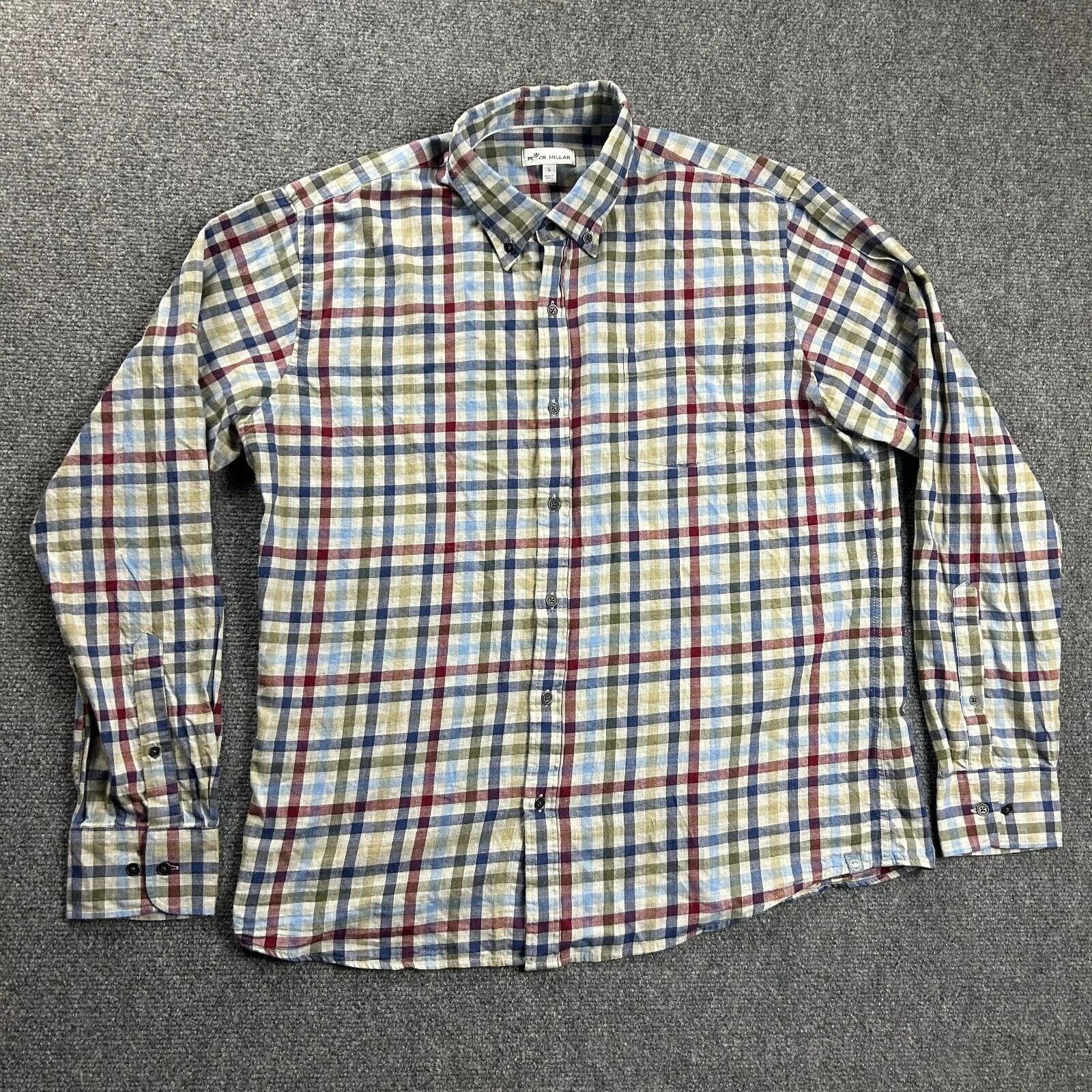 Peter Millar Peter Millar Shirt Mens Large Button Down Pocket Plaid Size US L / EU 52-54 / 3 - 1 Thumbnail