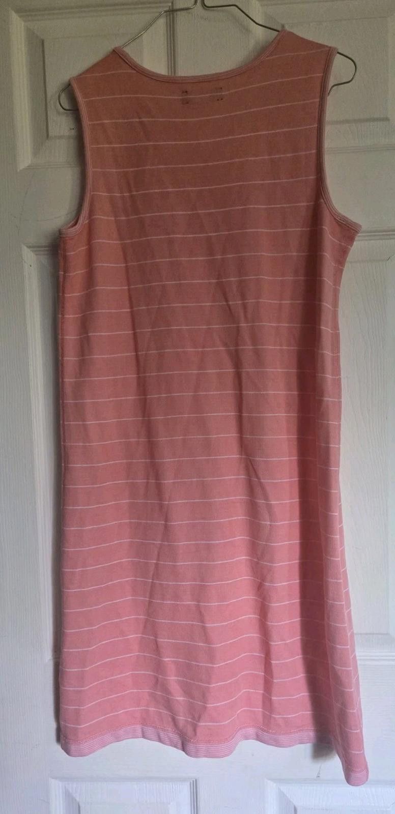 Lands' End Lands End Pink White Pin Striped Sleeveless Dress Womens Siz Size M / US 6-8 / IT 42-44 - 4 Thumbnail