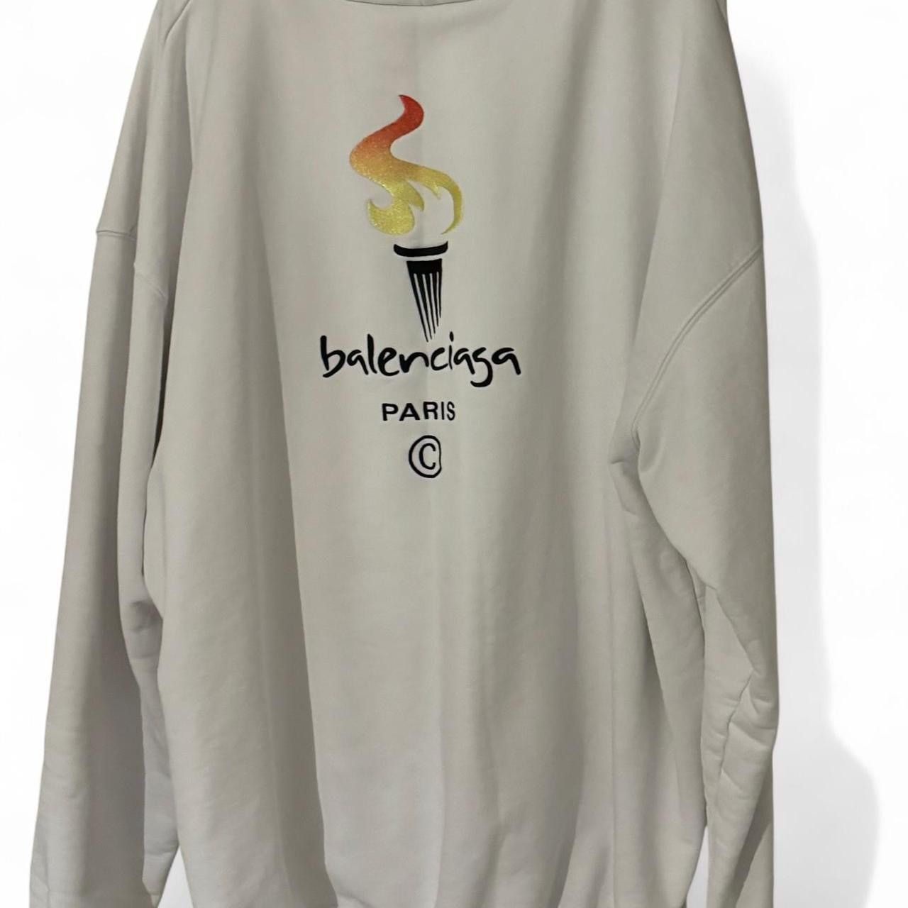 Balenciaga Olympic Torch Embroidery Hoodie Size US S / EU 44-46 / 1 - 2 Thumbnail
