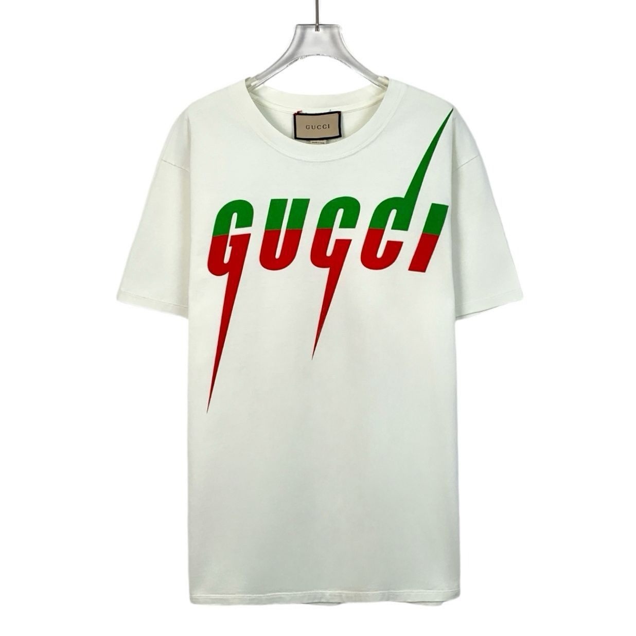 Gucci Gucci White Logo Printed Round Neck Short-Sleeved T-Shirt XS Size XS / US 0-2 / IT 36-38 - 1 Thumbnail