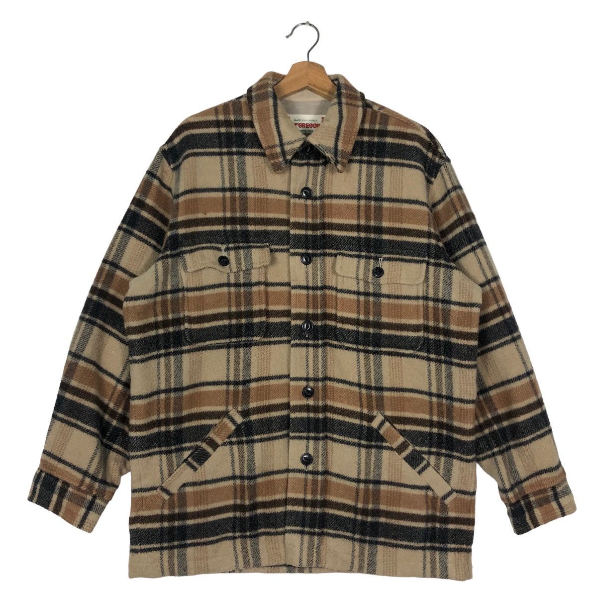 Japanese Brand 🔥90s Vintage Wool Work Jacket Mc Gregor Japan Tartan Design Size US M / EU 48-50 / 2 - 1 Thumbnail