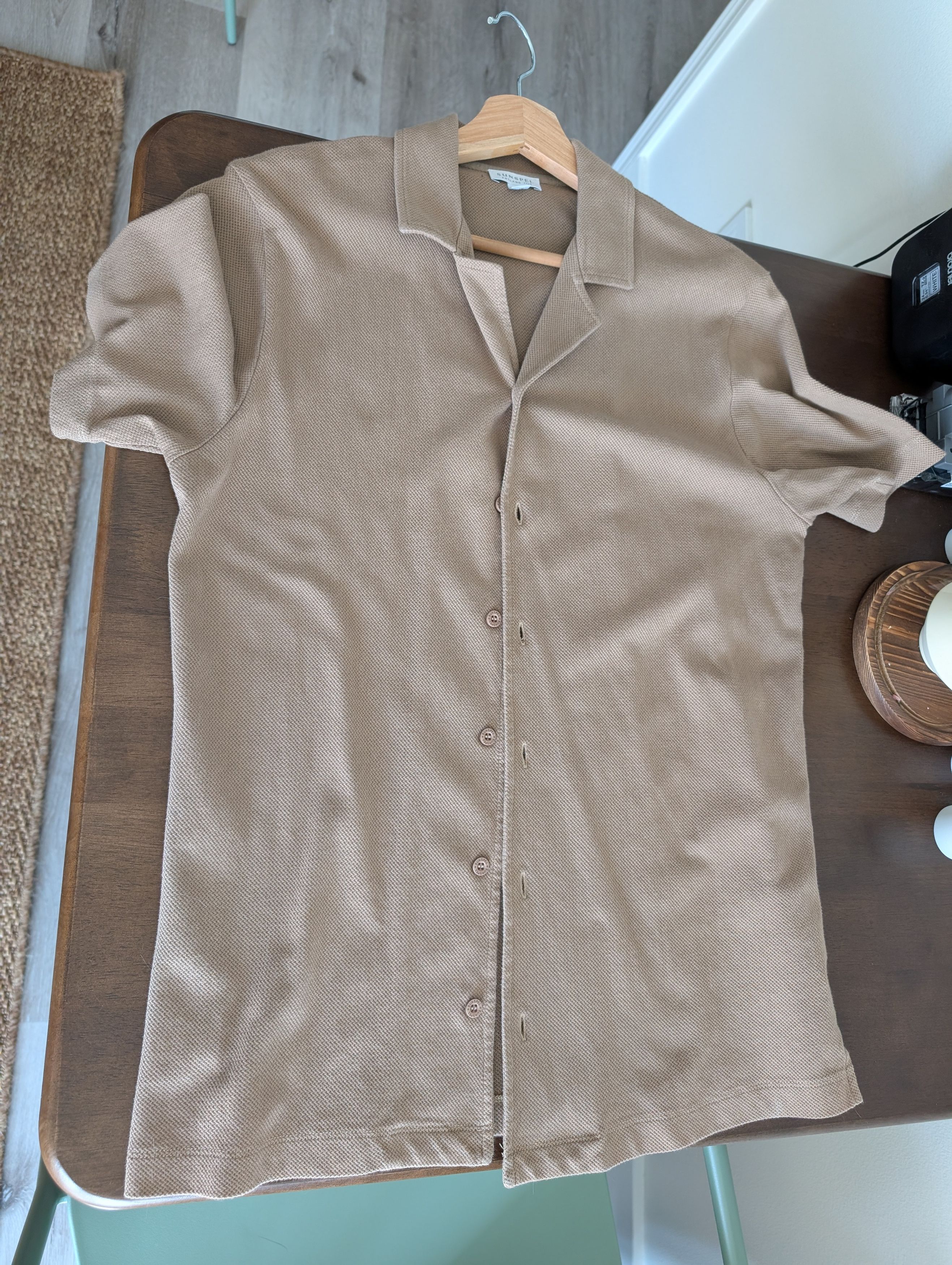 Sunspel Riviera Camp-Collar Honeycomb-Knit Cotton Shirt Size US S / EU 44-46 / 1 - 2 Thumbnail