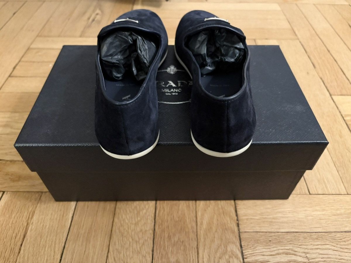 Prada Prada Navy Suede Loafers Size US 9 / EU 42 - 4 Thumbnail