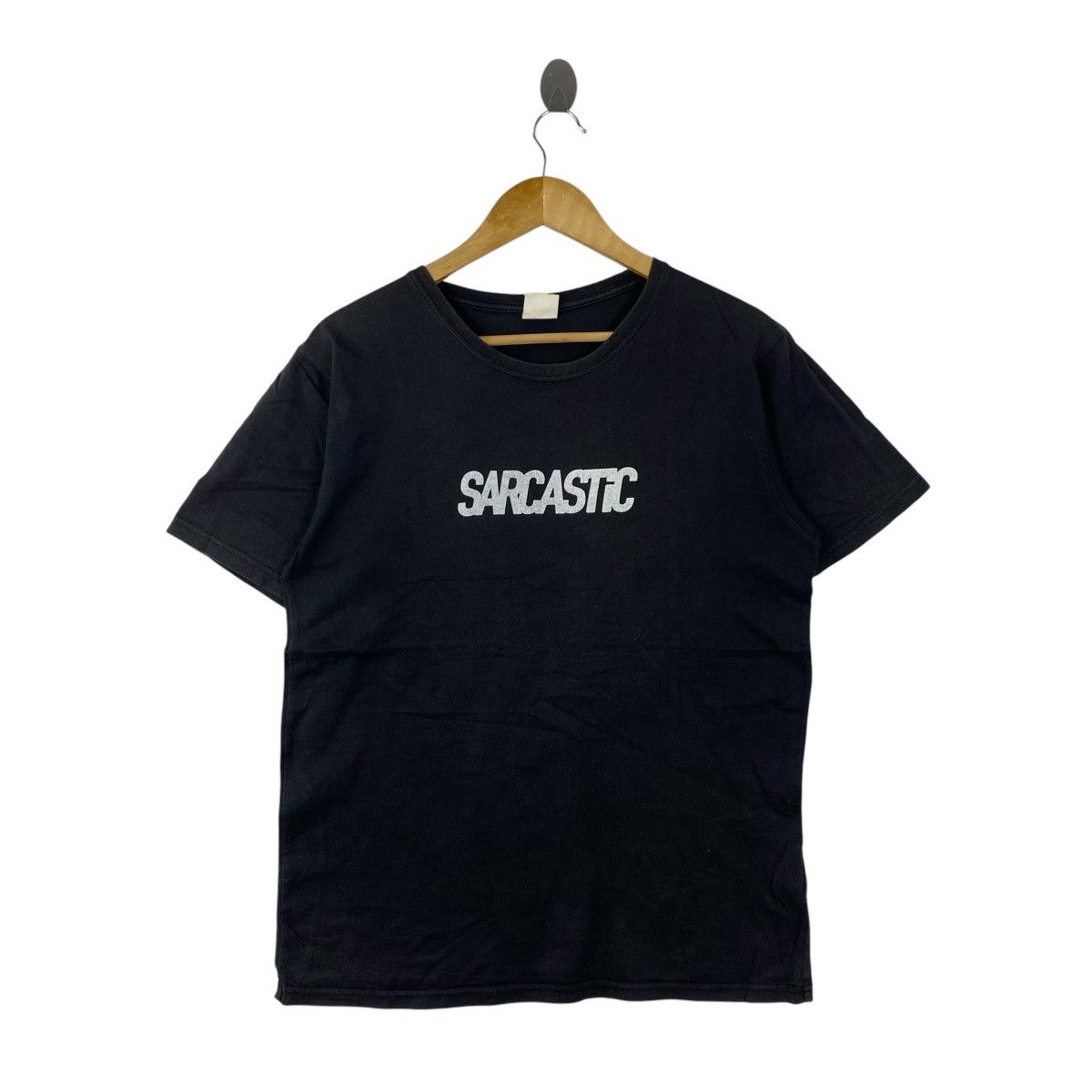 Vintage Vintage Sarcastic Japanese Streetwear Tee Shirt Black M Size US M / EU 48-50 / 2 - 1 Thumbnail