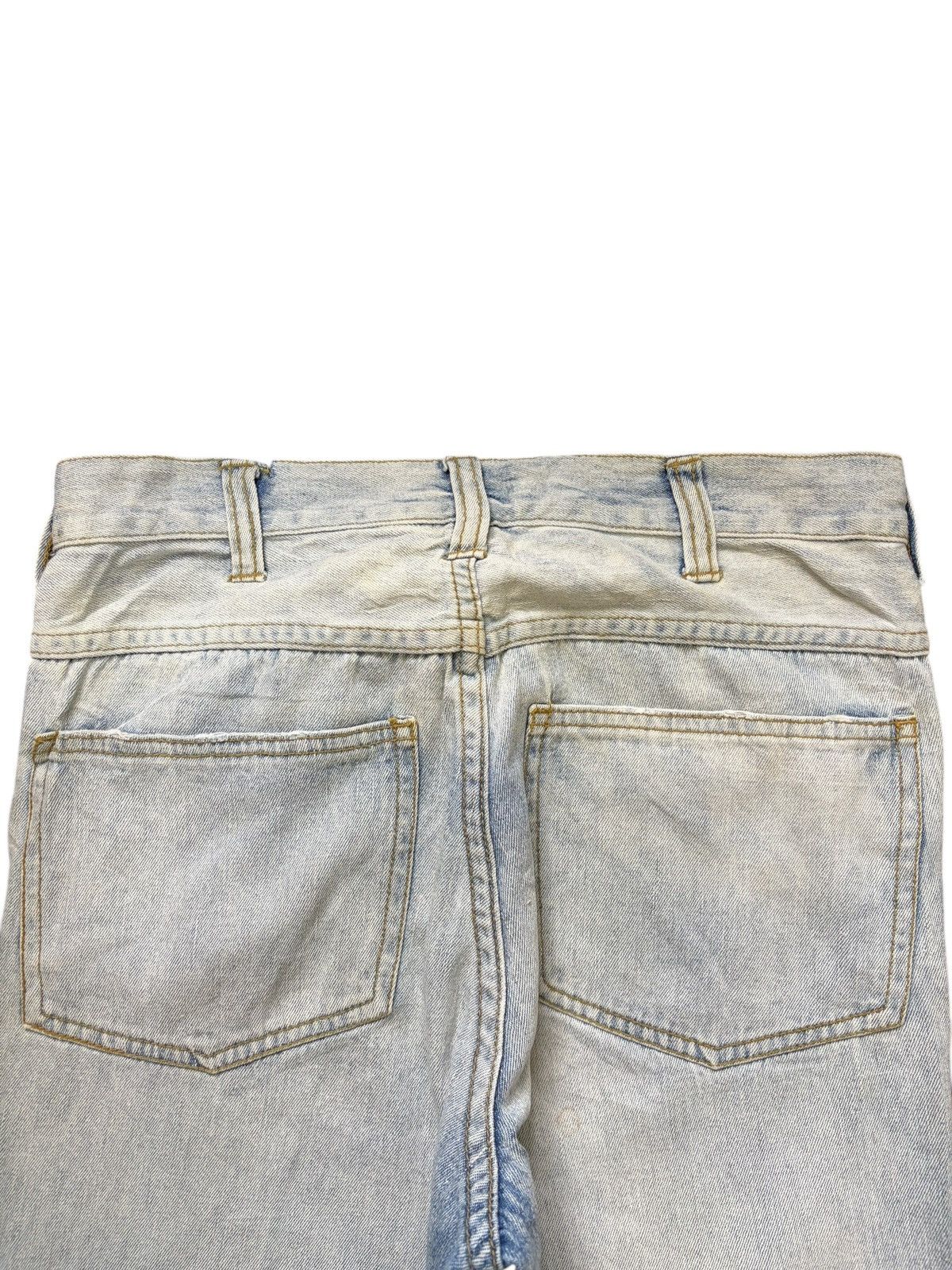 In The Attic Vintage In The Attic Faded Wash Distress Flare Jeans Size 27" / US 4 / IT 40 - 4 Thumbnail