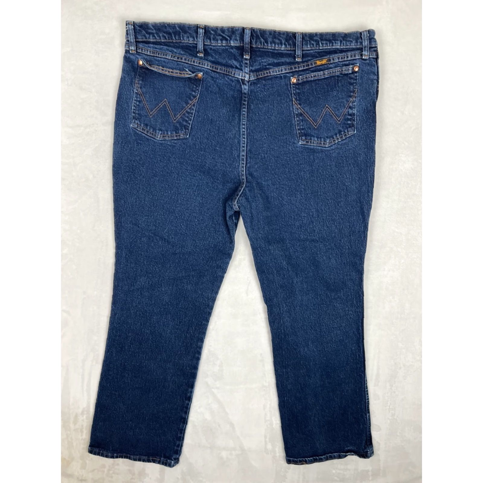 Wrangler VINTAGE Wrangler Jeans Regular Fit Cowboy Blue Denim 44x30 Mens Pants Cowboy Western 5-Pocket Blue Jeans Size US 44 / EU 60 - 5 Thumbnail