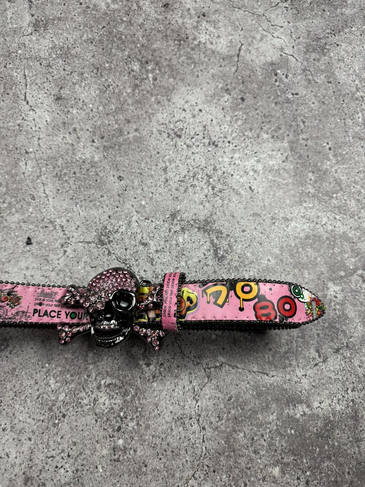 Japanese Brand 00’s NUMBER NINE STYLE GRAFFITI SKULL RARE Y2K BELT VINTAGE Size ONE SIZE - 7 Thumbnail