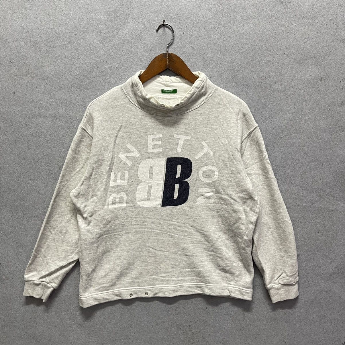 United Colors Of Benetton United Colors of Benetton Mock Neck Logo Sweatshirt Size US M / EU 48-50 / 2 - 1 Thumbnail