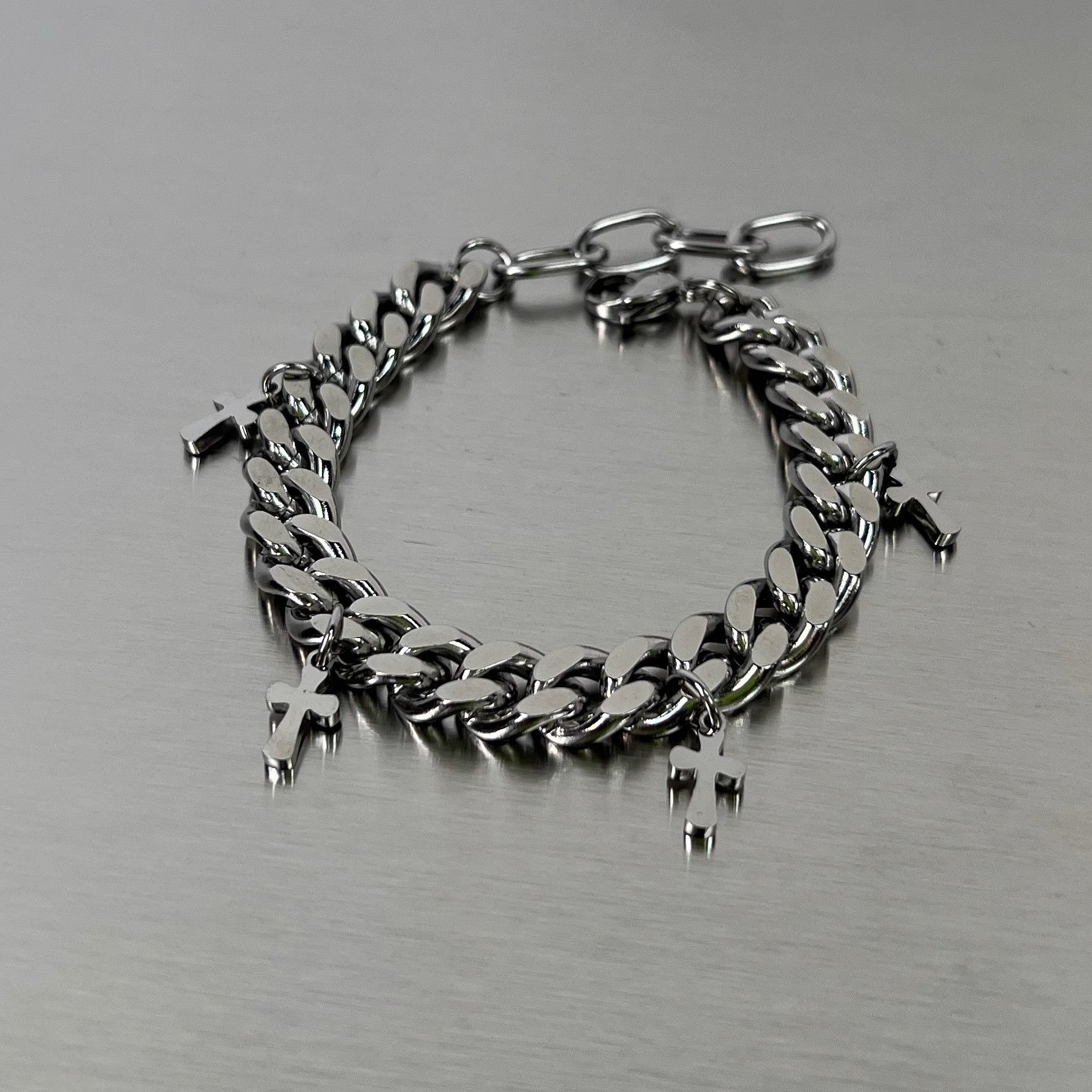 Jewelry Cross Retro Bracelet Y2K Punk Chain Gotch Bracelets Chains Size ONE SIZE - 2 Thumbnail