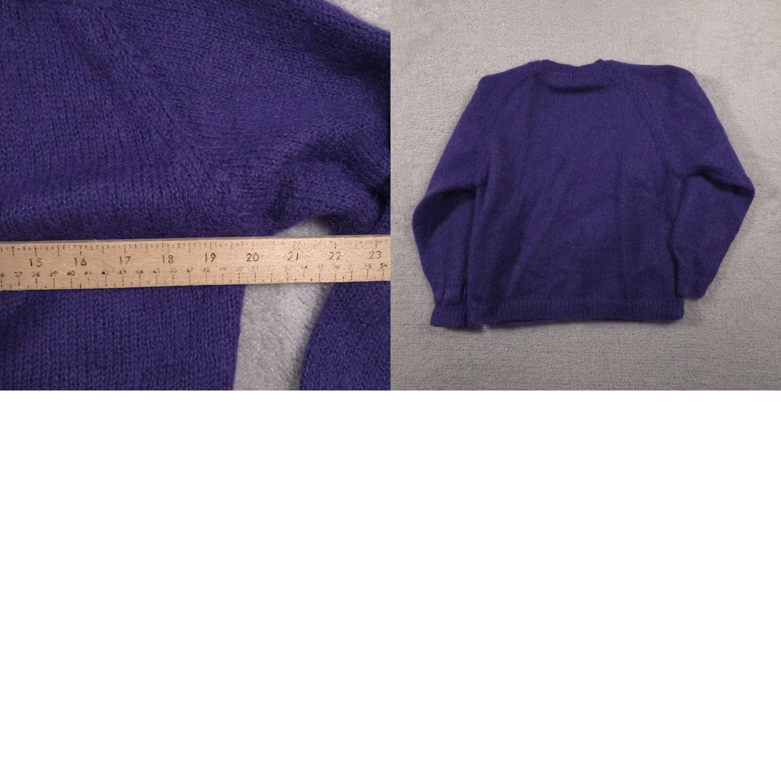 Vintage VINTAGE Bramble Lane Cardigan Sweater Womens Small Purple Mohair Blend 80s Size S / US 4 / IT 40 - 9 Thumbnail